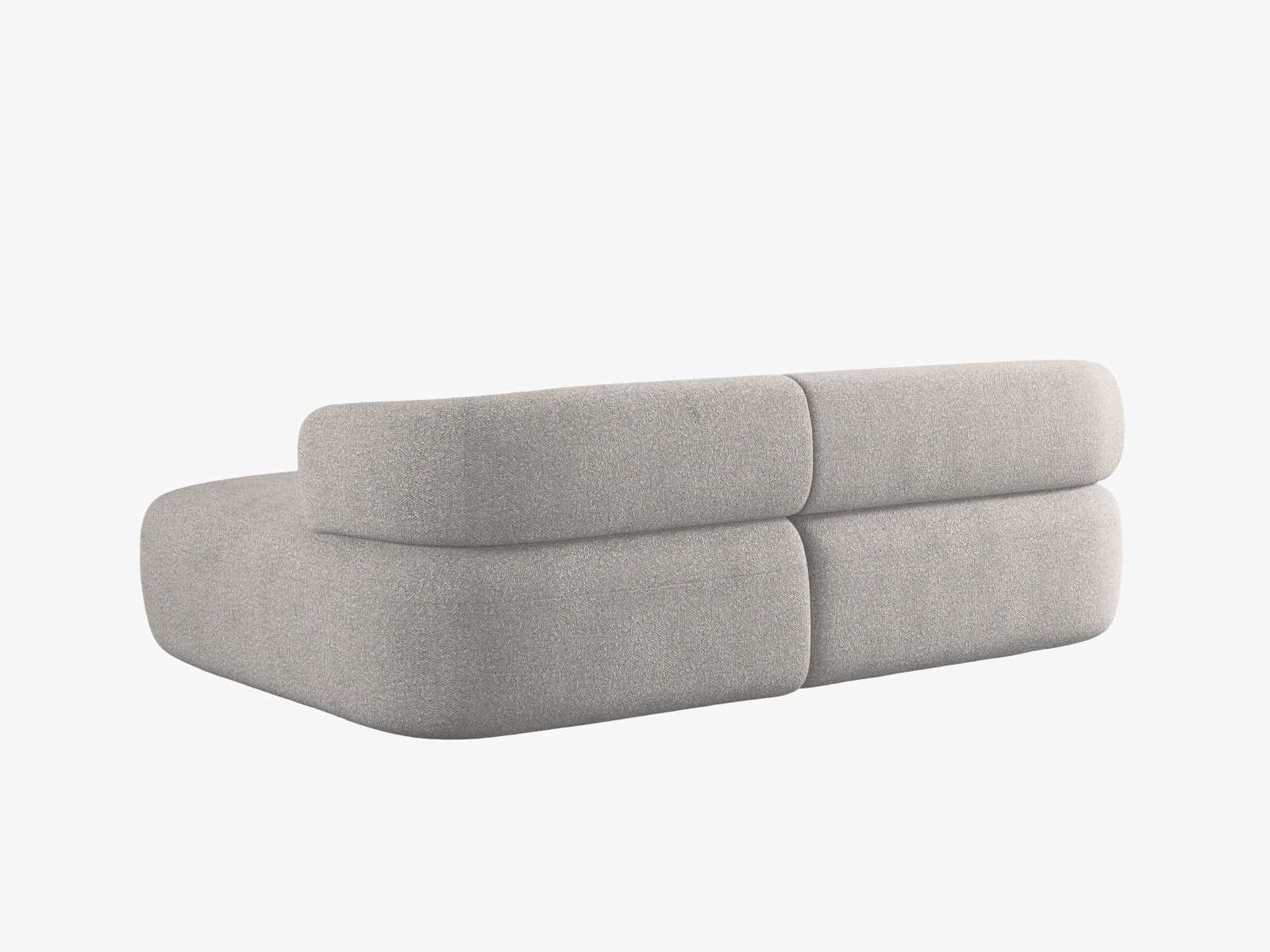 Elegantes 5-Sitzer Ecksofa Jenny in sanftem Grau, perfekt für gemütliche Abende und stilvolle Einrichtungsideen.