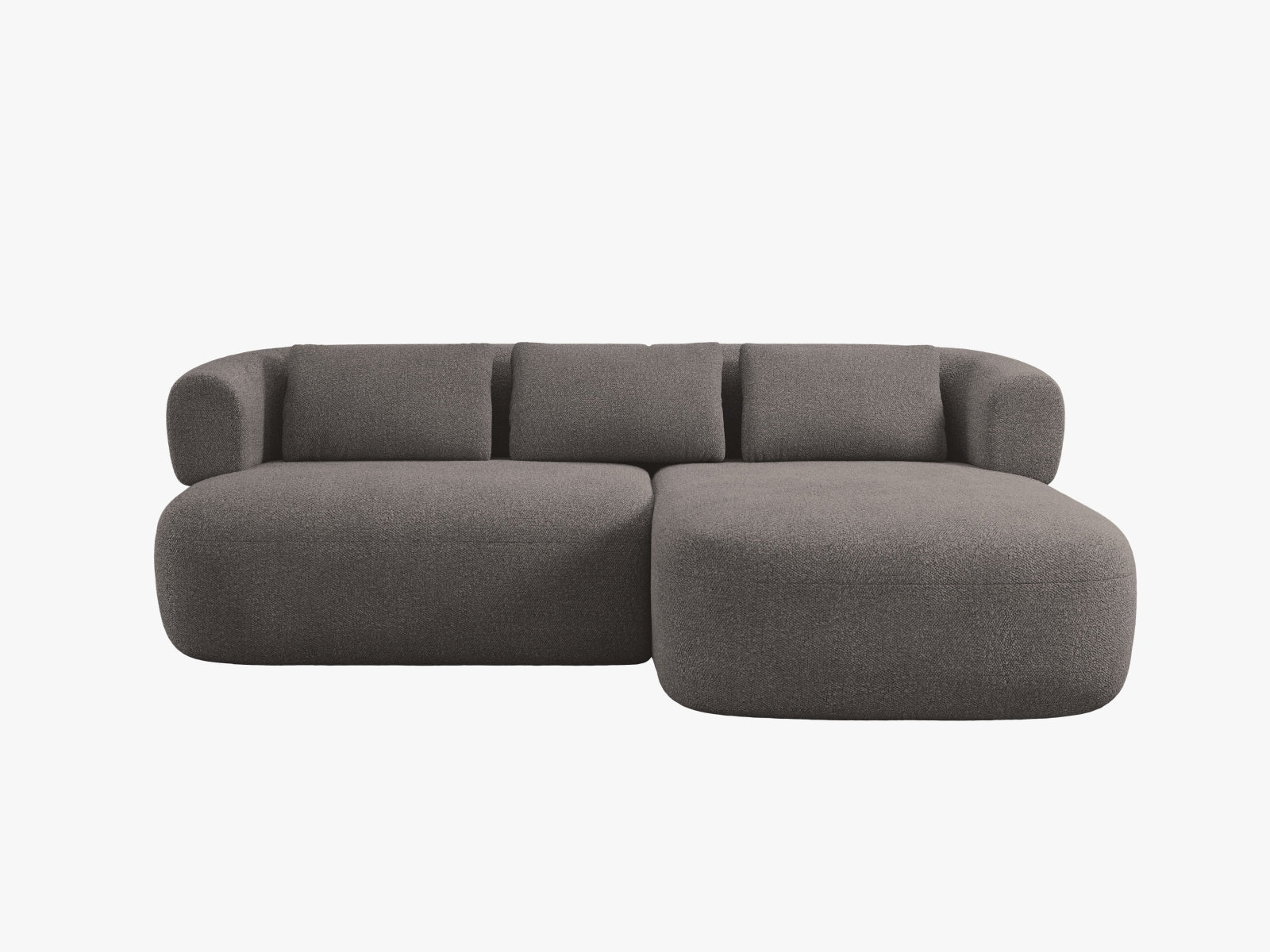 Das Jenny Ecksofa rechts 5 Sitzer von Micadoni bietet stilvolle Eleganz und großzügigen Platz für entspannte Stunden mit Familie und Freunden.