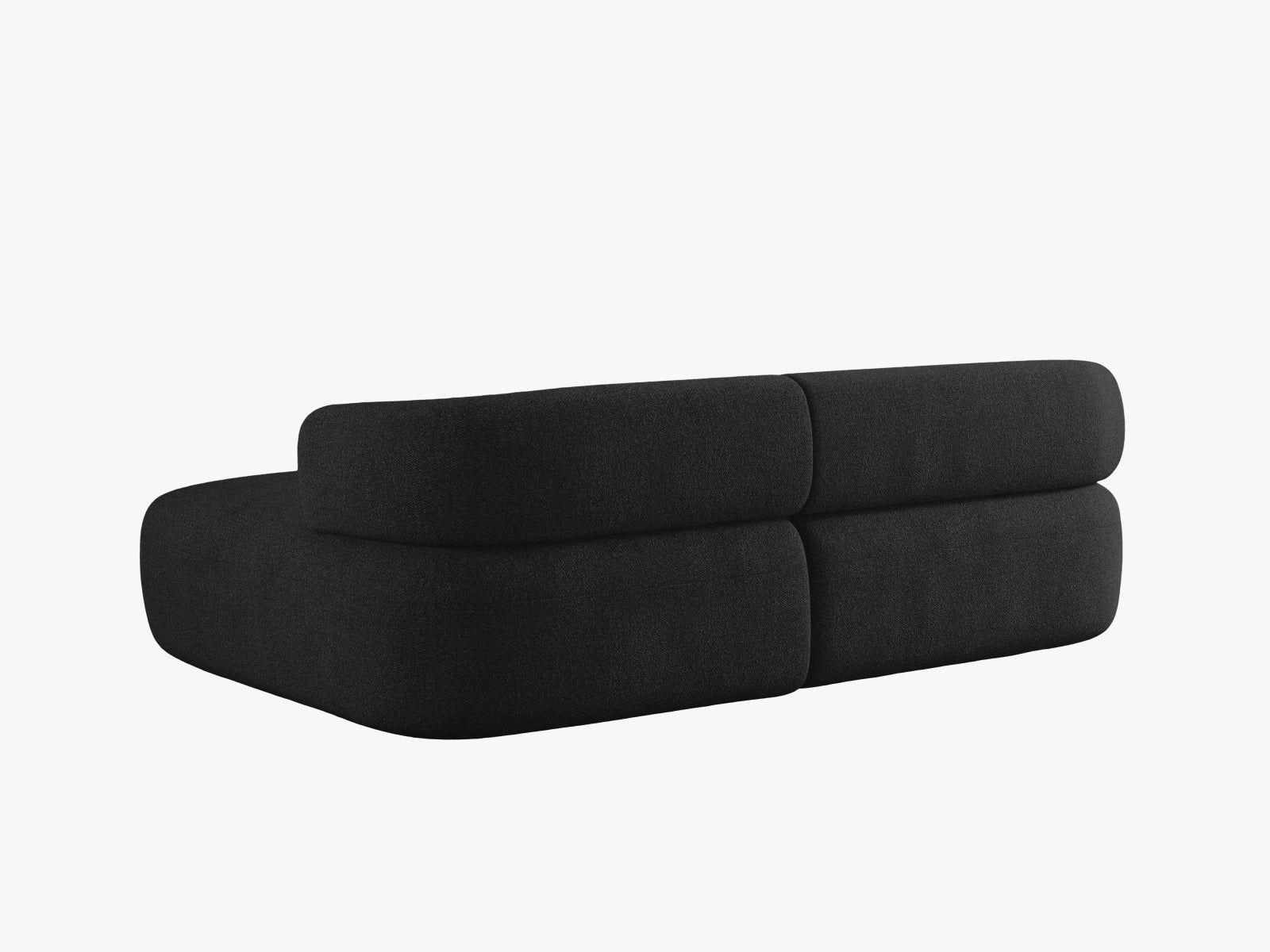 Elegantes 5-Sitzer Ecksofa Jenny in Schwarz, perfekt für stilvolle Wohnräume, bietet hohen Komfort und ein modernes Design für entspannte Stunden.