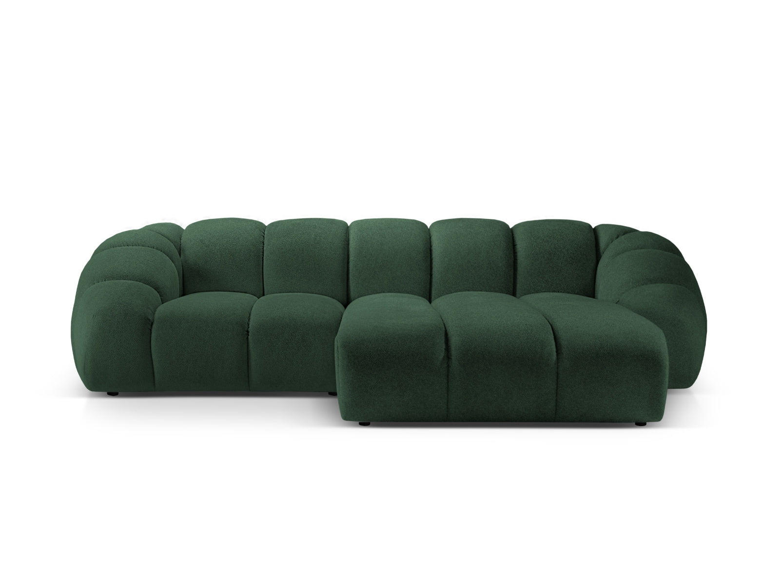Diana Ecksofa rechts 3 Sitzer in Green-Bubble präsentiert im Onlineshop von KAQTU Design AG. L-Sofa rechts ist von Micadoni
