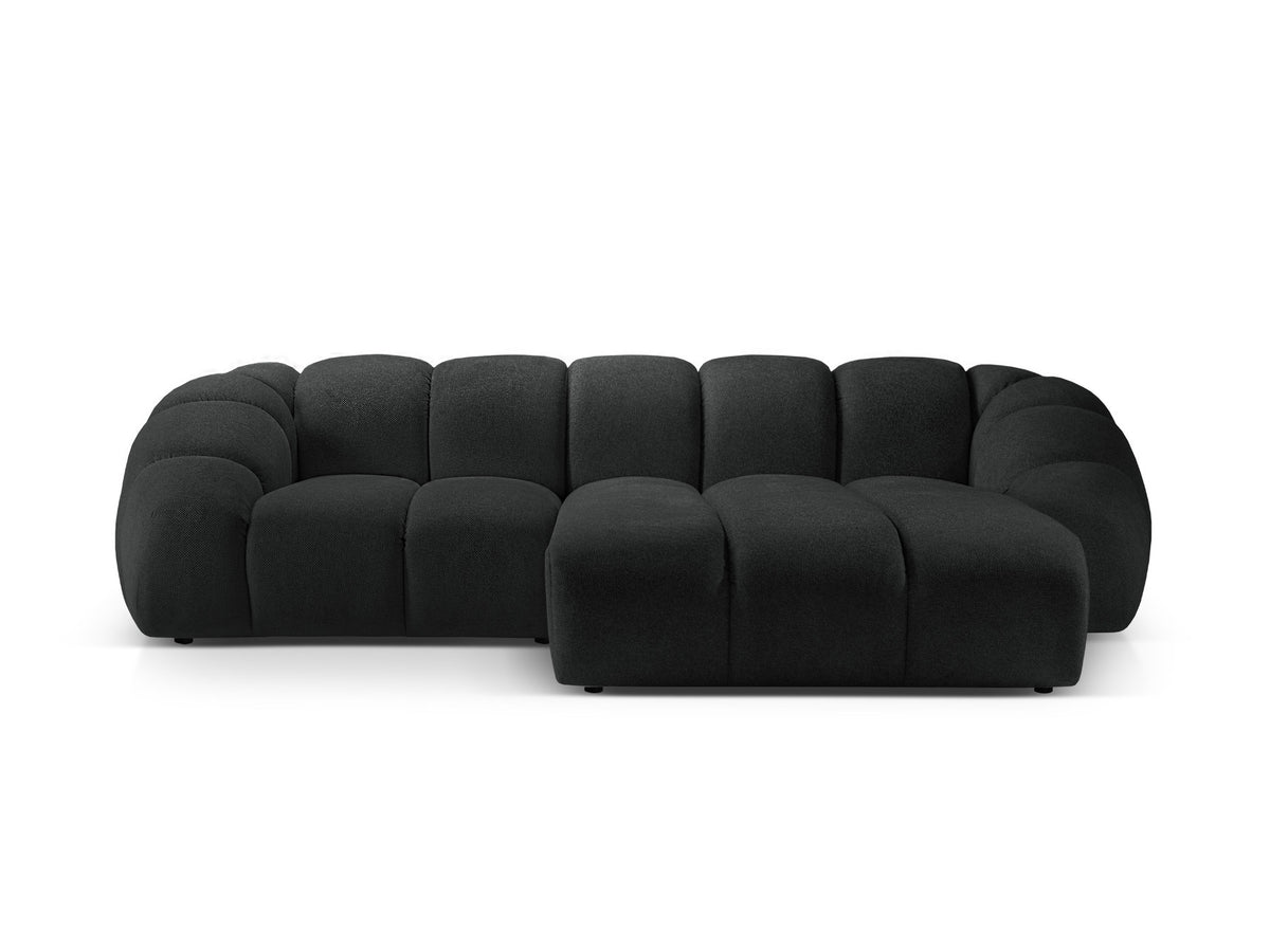 Diana Ecksofa rechts 3 Sitzer in Anthracite-Bubble präsentiert im Onlineshop von KAQTU Design AG. L-Sofa rechts ist von Micadoni