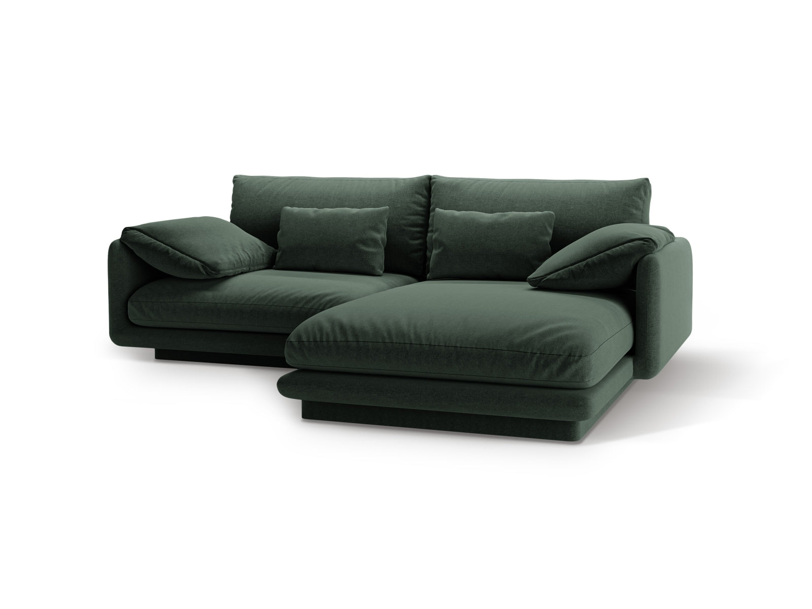 Elegantes Torino Ecksofa in Moss Green, 3-Sitzer von Micadoni, perfekt für gemütliche und moderne Wohnambiente.