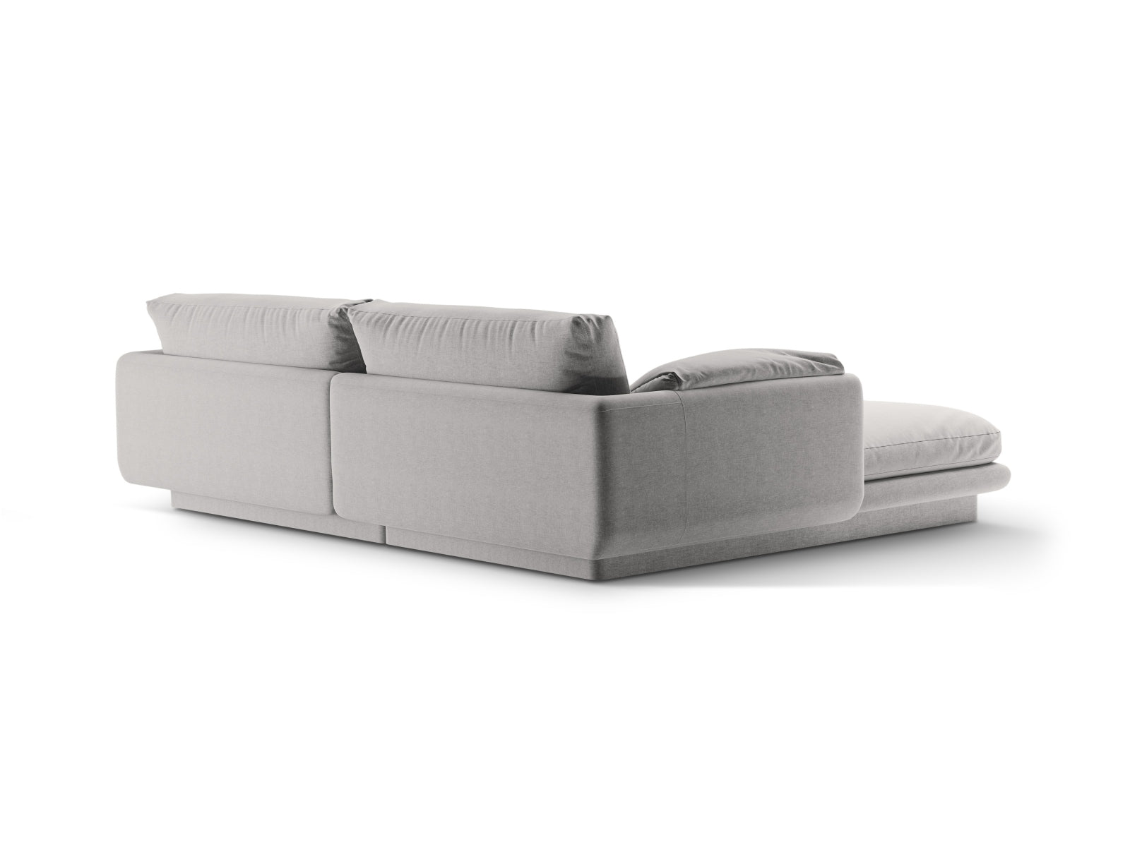 Elegantes Torino Ecksofa rechts, 3-Sitzer in modernem Hellgrau, perfekt für stilvolle Wohnräume und entspannte Abende.