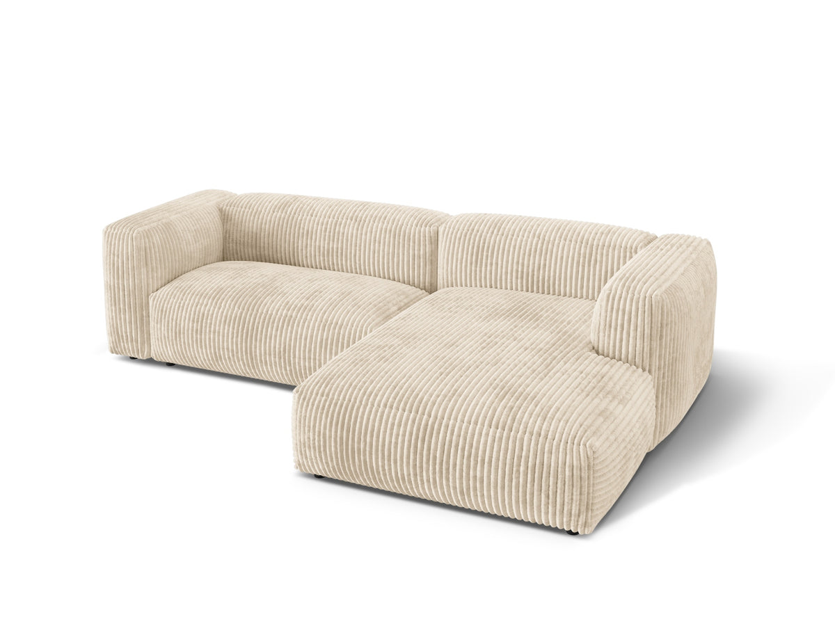 Martina Modulares Ecksofa rechts 2 Sitzer in Light Beige-Tilia präsentiert im Onlineshop von KAQTU Design AG. L-Sofa rechts ist von Micadoni
