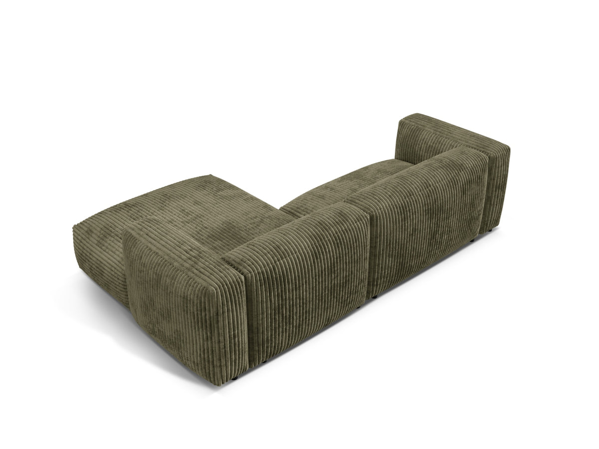 Martina Modulares Ecksofa rechts 2 Sitzer in Moss Green-Tilia präsentiert im Onlineshop von KAQTU Design AG. L-Sofa rechts ist von Micadoni