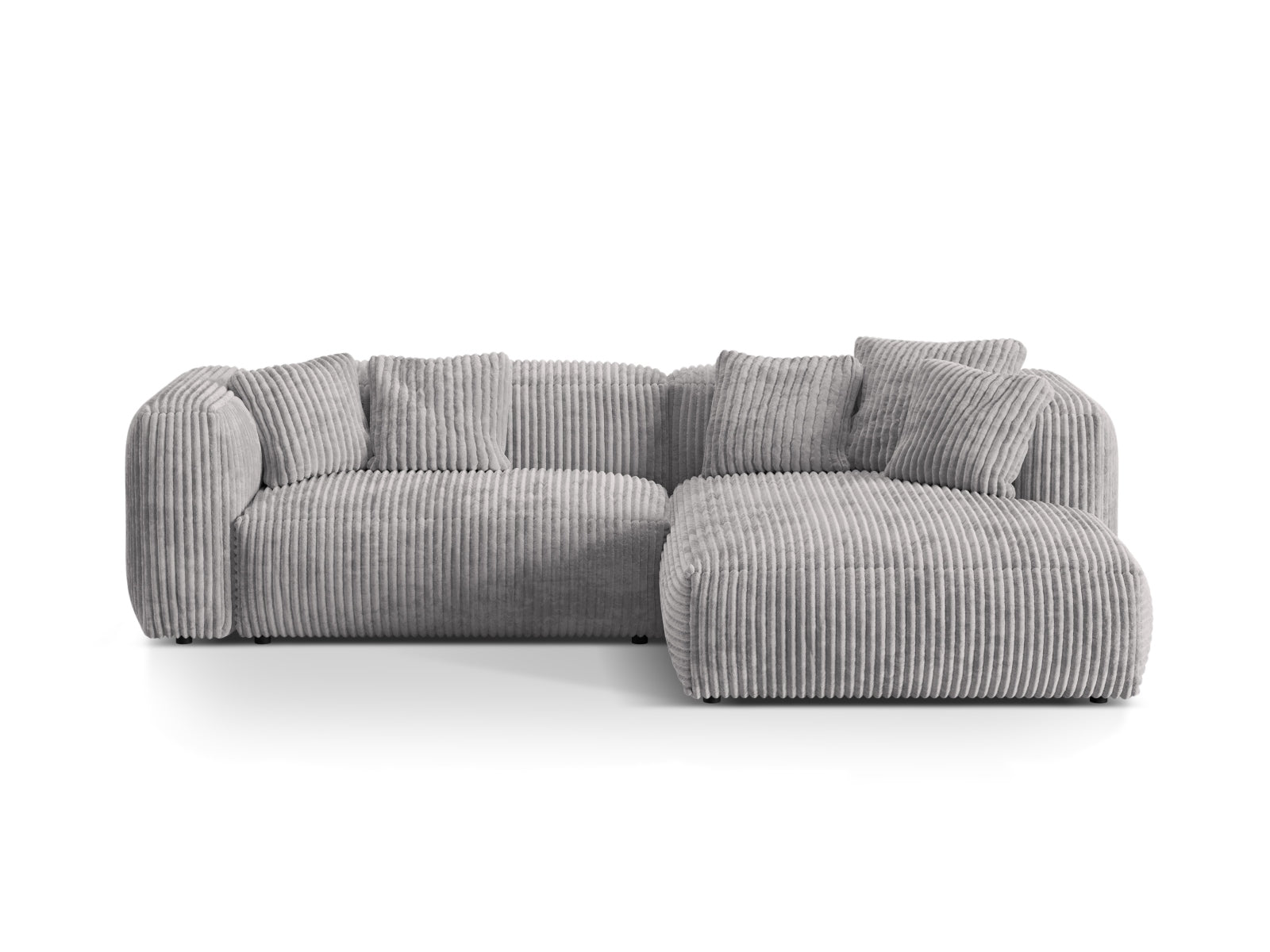 Martina Modulares Ecksofa rechts 2 Sitzer in Light Grey-Tilia präsentiert im Onlineshop von KAQTU Design AG. L-Sofa rechts ist von Micadoni