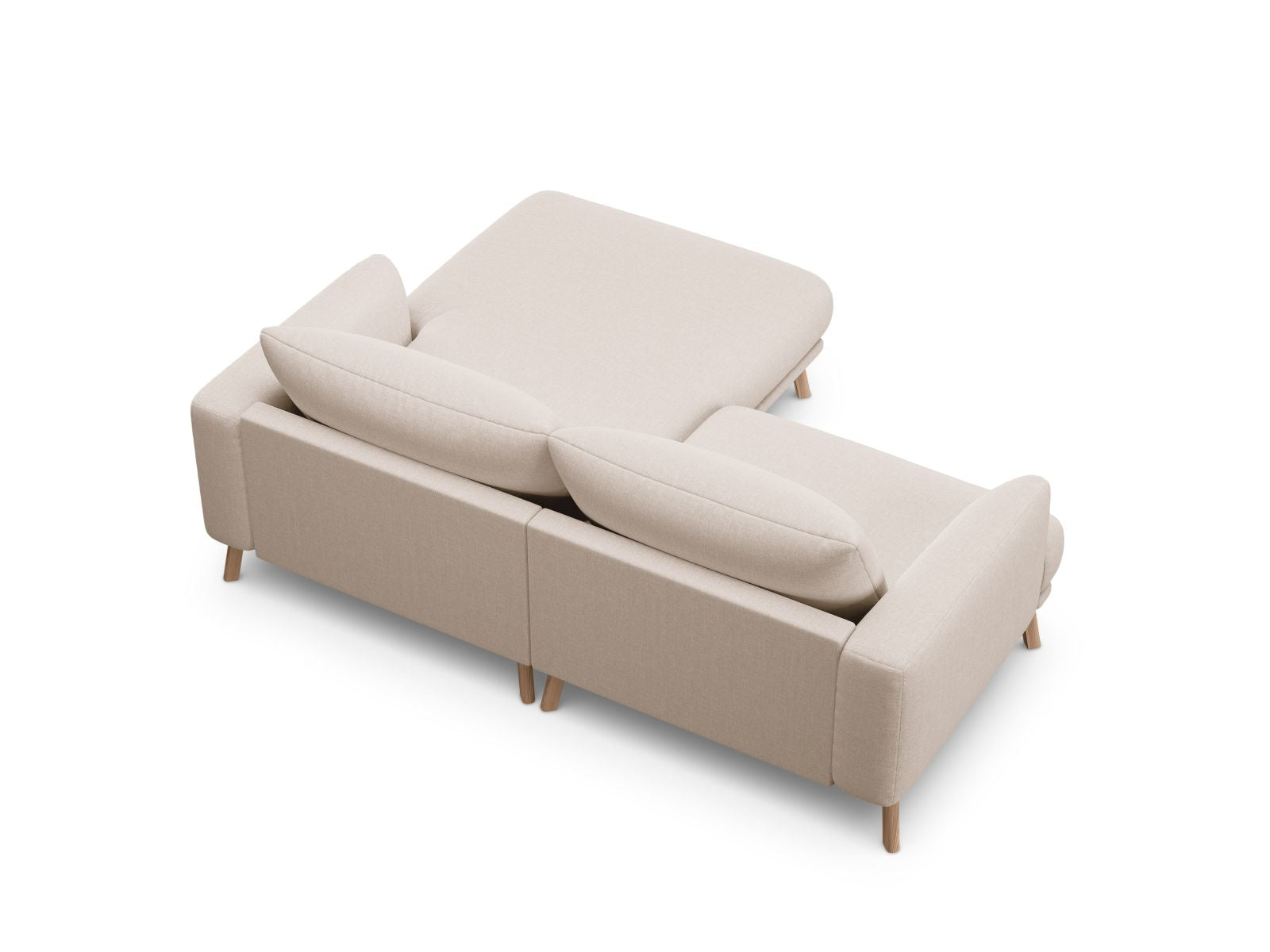 Beige 3-Sitzer Ecksofa Naomi von Micadoni, stilvolles Design mit hochwertiger Polsterung, ideal für gemütliche Stunden im Wohnzimmer.