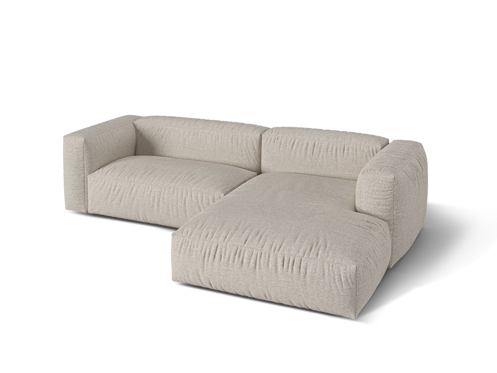 2-Sitzer Modular Rechter Ecksofa XL Martina in Beige-Monet präsentiert im Onlineshop von KAQTU Design AG. Ecksofa rechts ist von Micadoni