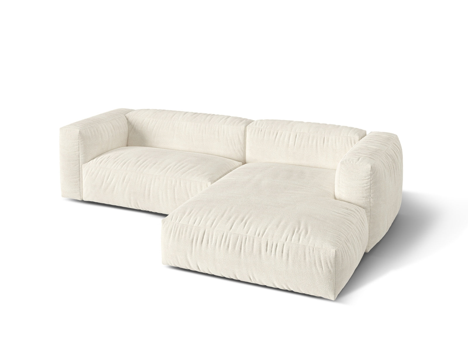 2-Sitzer Modular Rechter Ecksofa XL Martina in Ivory-Monet präsentiert im Onlineshop von KAQTU Design AG. Ecksofa rechts ist von Micadoni