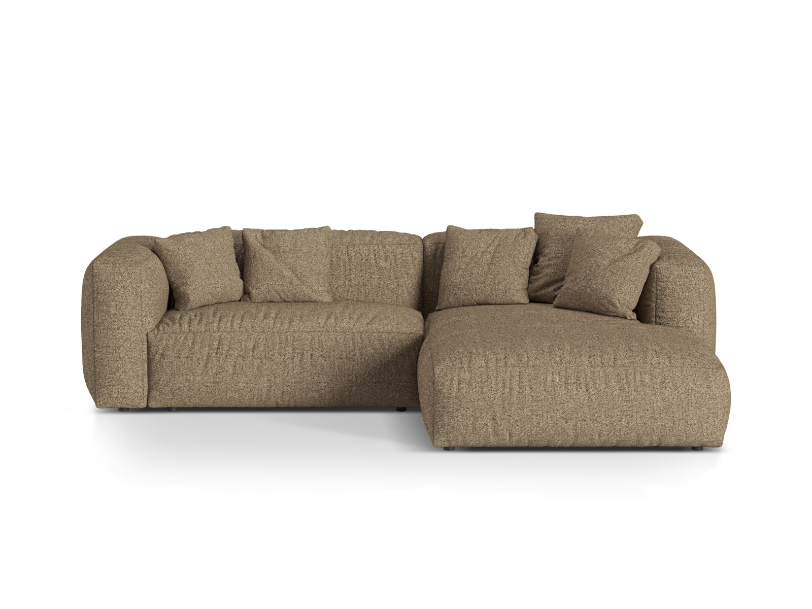 2-Sitzer Modular Rechter Ecksofa XL Martina in Cappuccino-Monet präsentiert im Onlineshop von KAQTU Design AG. Ecksofa rechts ist von Micadoni