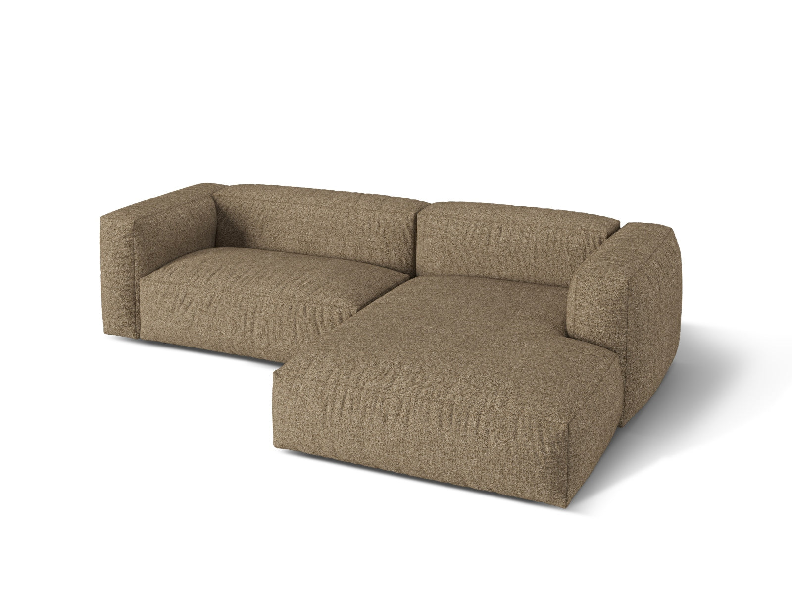 2-Sitzer Modular Rechter Ecksofa XL Martina in Cappuccino-Monet präsentiert im Onlineshop von KAQTU Design AG. Ecksofa rechts ist von Micadoni