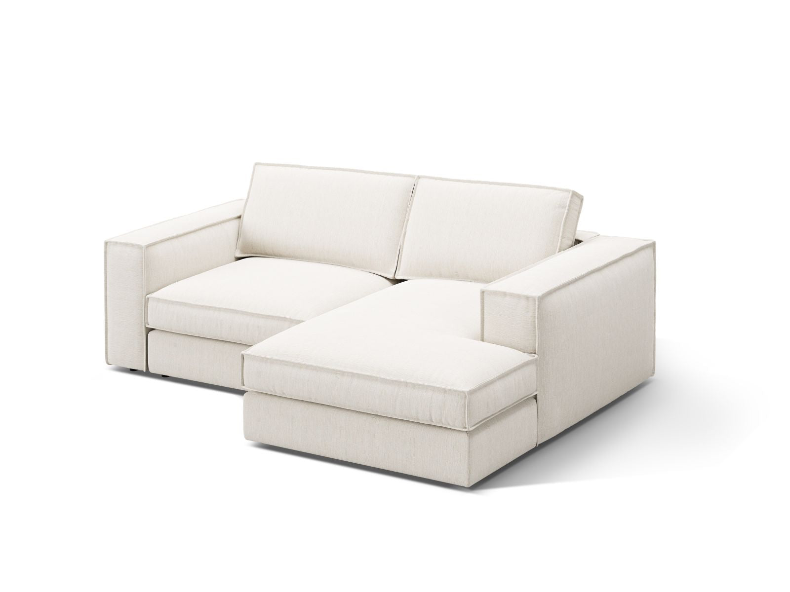 Elegantes 2-Sitzer Ecksofa rechts Pola in stilvollem Design, ideal für moderne Wohnräume, erhältlich bei KAQTU Design AG.