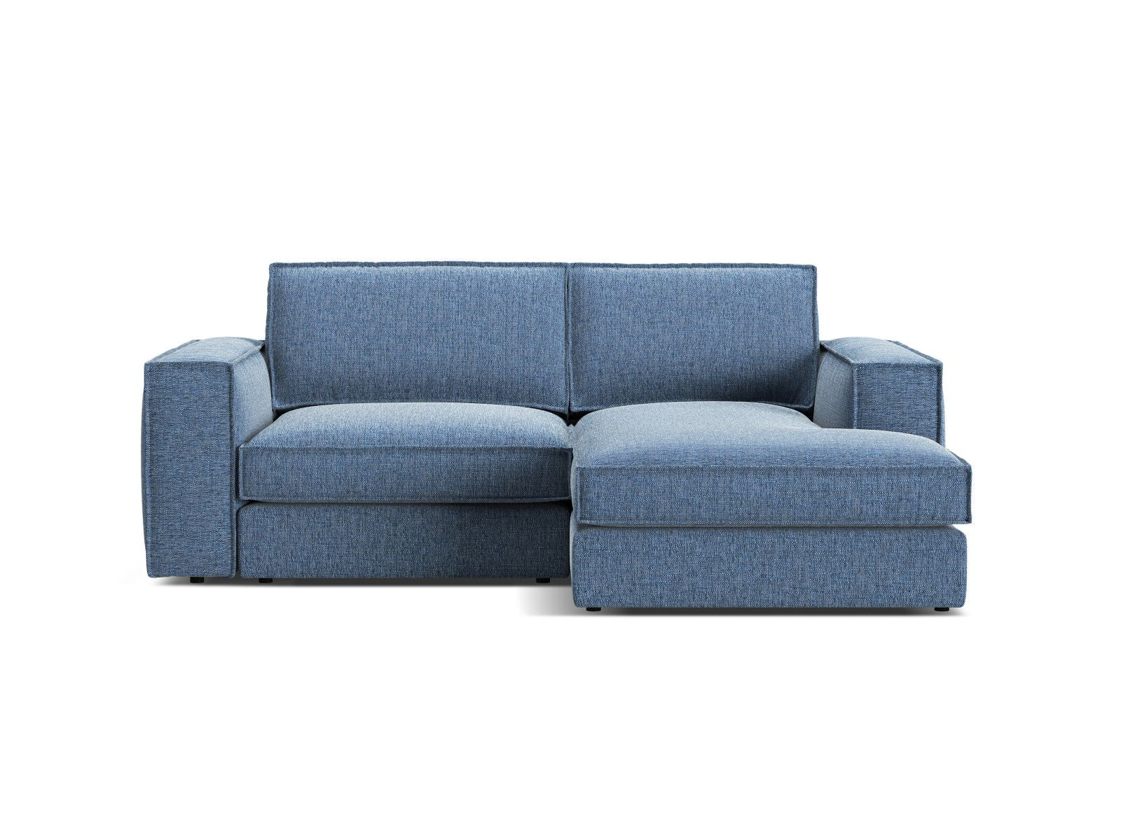 2-Sitzer Ecksofa rechts Pola in Dark Blue-Babel präsentiert im Onlineshop von KAQTU Design AG. Ecksofa rechts ist von Micadoni