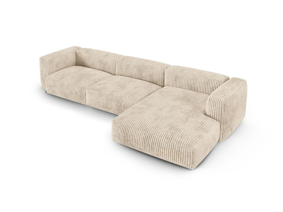 3-Sitzer Ecksofa rechts XL Martina in Light Beige-Tilia präsentiert im Onlineshop von KAQTU Design AG. Ecksofa rechts ist von Micadoni