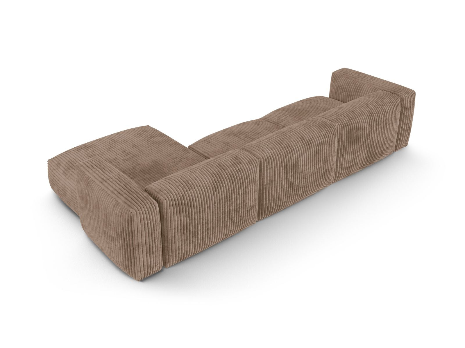 Modernes XL 3-Sitzer Ecksofa Martina in Acorn-Tilia, perfekt für gemütliche Stunden und stilvolle Einrichtung. Hochwertige Qualität von Micadoni.