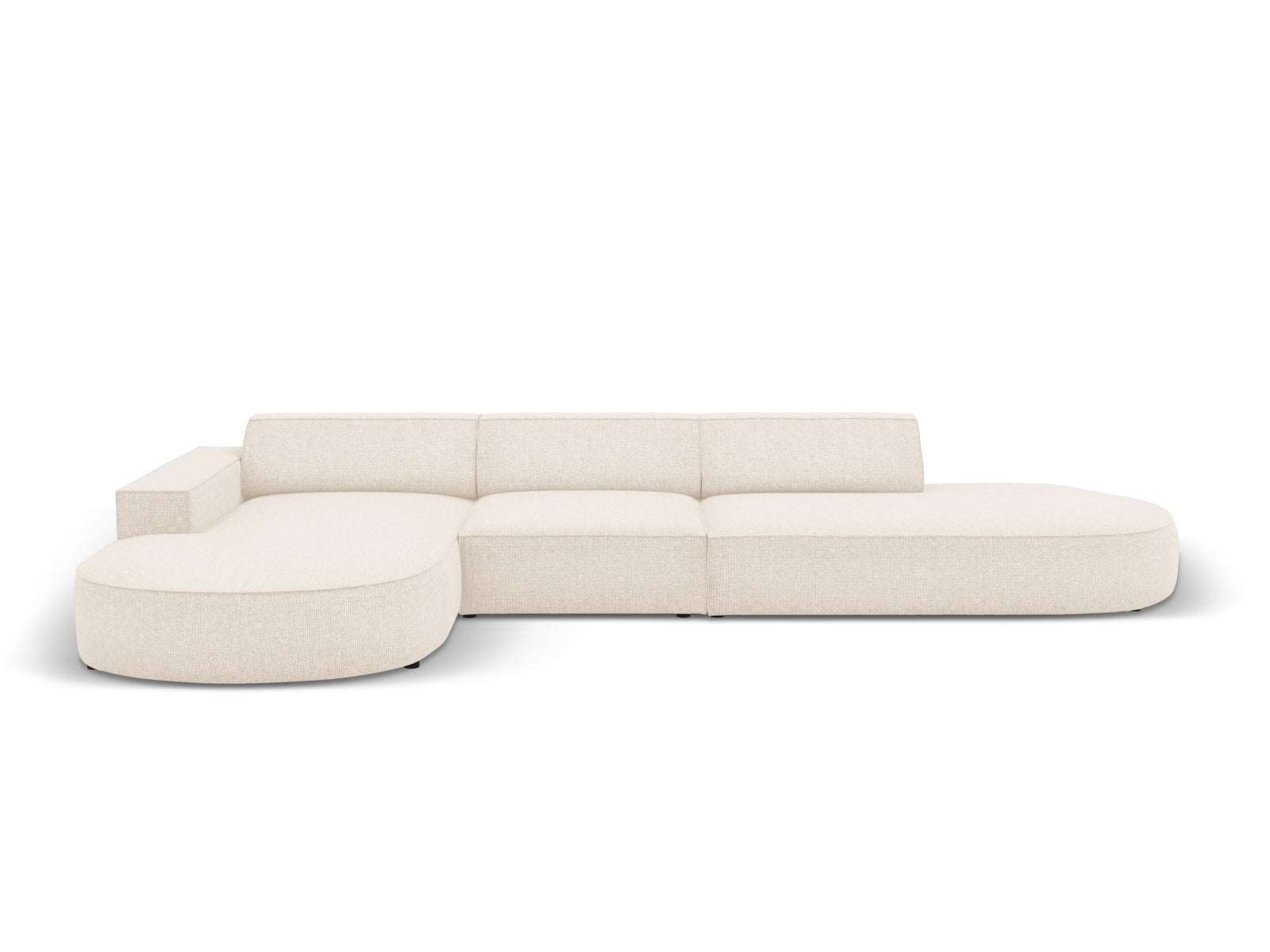 Entdecken Sie das Jodie Ecksofa links 4 Sitzer von Micadoni – ein stilvolles, anpassbares Möbelstück, das höchsten Komfort und Eleganz vereint.