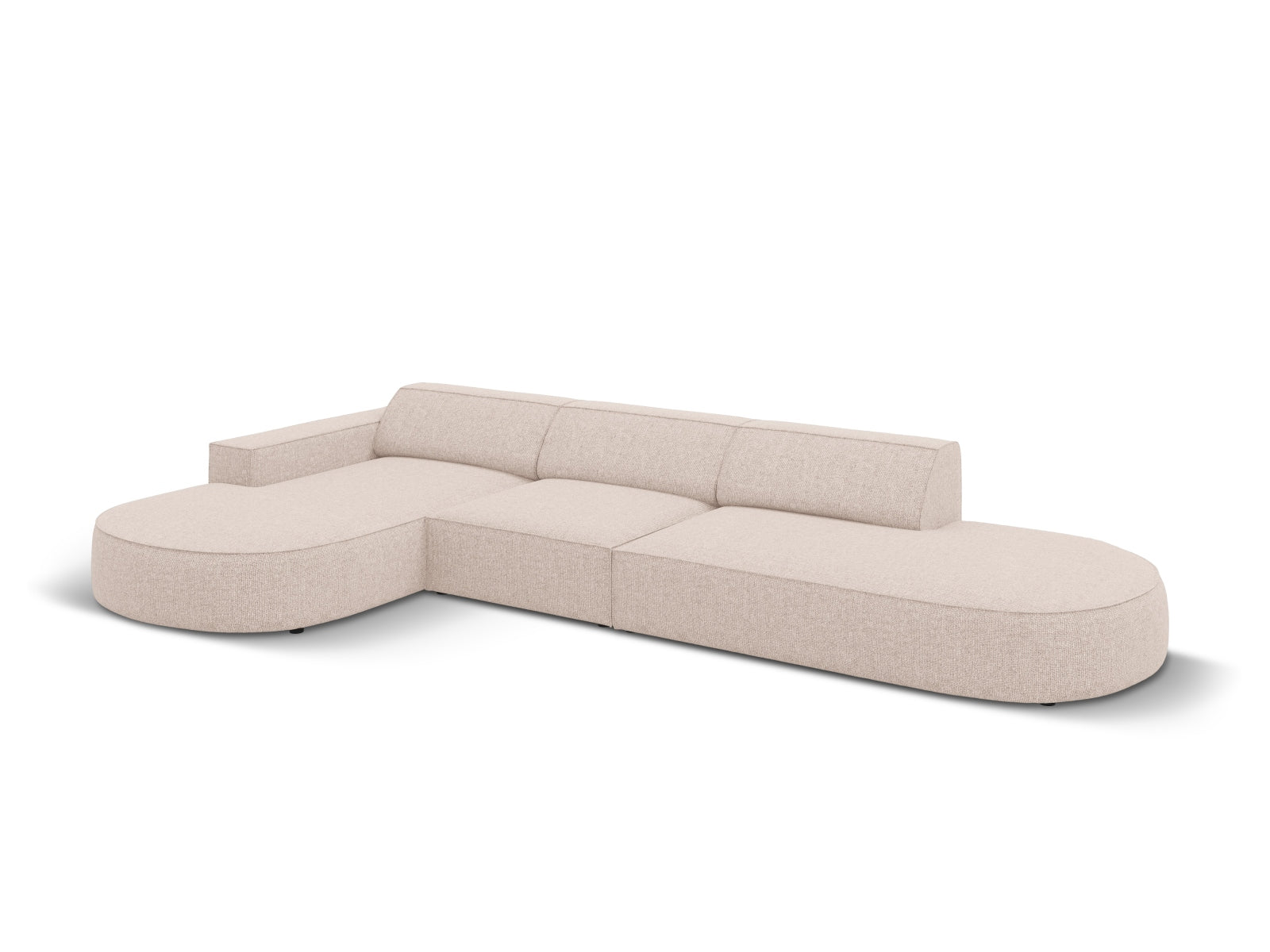 Entdecken Sie das Jodie Ecksofa links 4 Sitzer von Micadoni – ein stilvolles, anpassbares Möbelstück, das höchsten Komfort und Eleganz vereint.