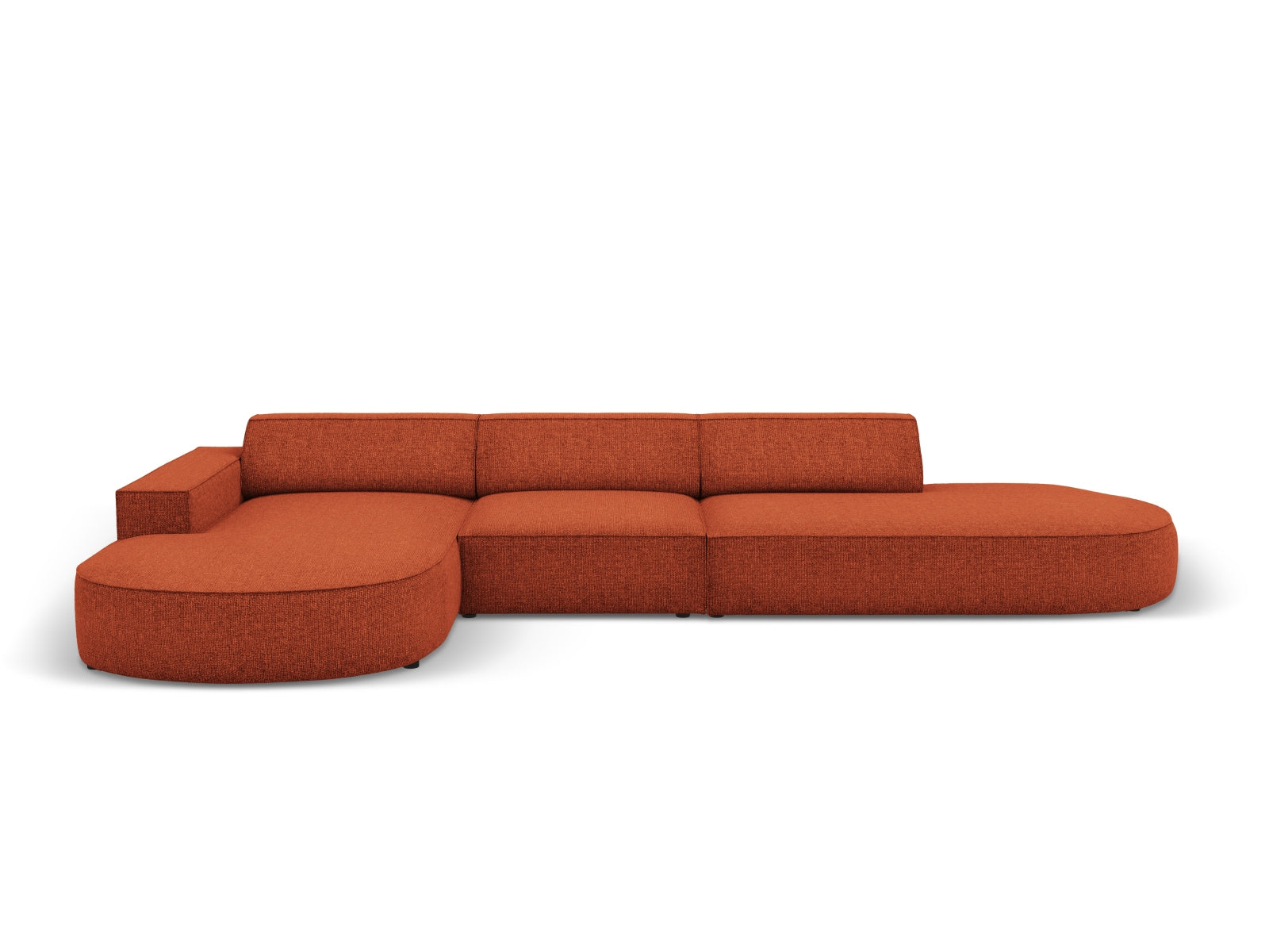 Erleben Sie das Jodie Ecksofa links 4 Sitzer von Micadoni – ein elegantes, modulares Sofa, das Komfort und Stil für Ihr Wohnzimmer bietet.