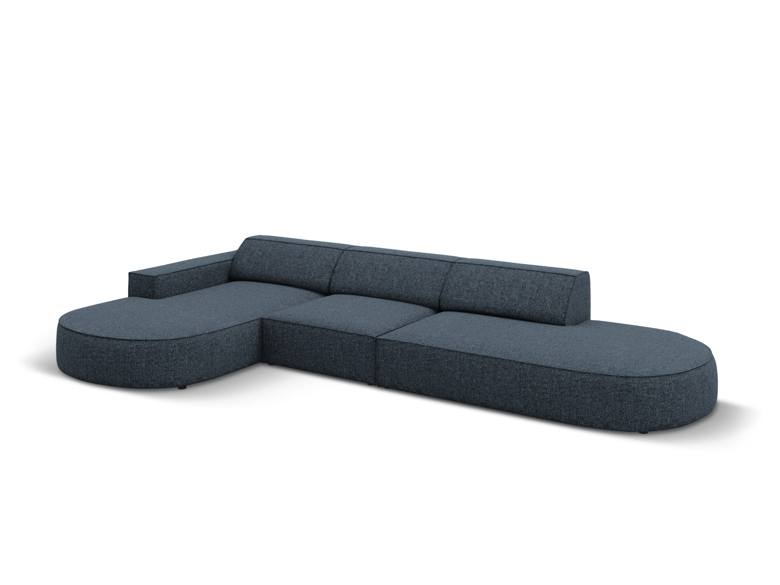 Erleben Sie das Jodie Ecksofa links 4 Sitzer von Micadoni – ein elegantes, modulares Sofa, das Komfort und Stil für Ihr Wohnzimmer bietet.