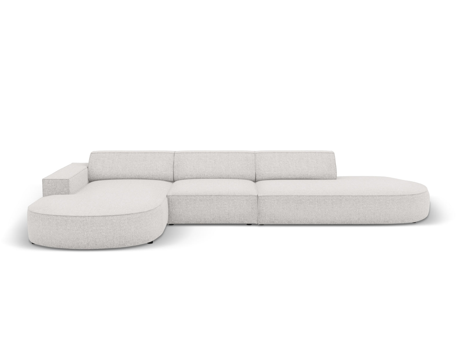 Entdecken Sie das Jodie Ecksofa links 4 Sitzer von Micadoni – ein stilvolles, anpassbares Möbelstück, das höchsten Komfort und Eleganz vereint.