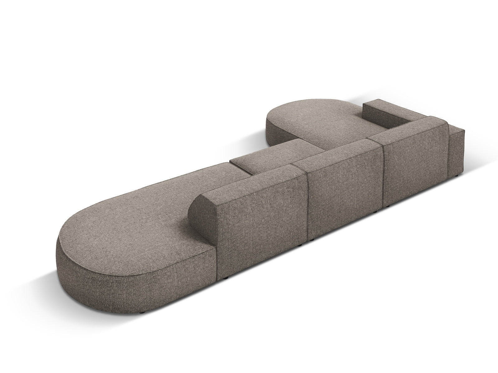 Erleben Sie das Jodie Ecksofa links 4 Sitzer von Micadoni – ein elegantes, modulares Sofa, das Komfort und Stil für Ihr Wohnzimmer bietet.