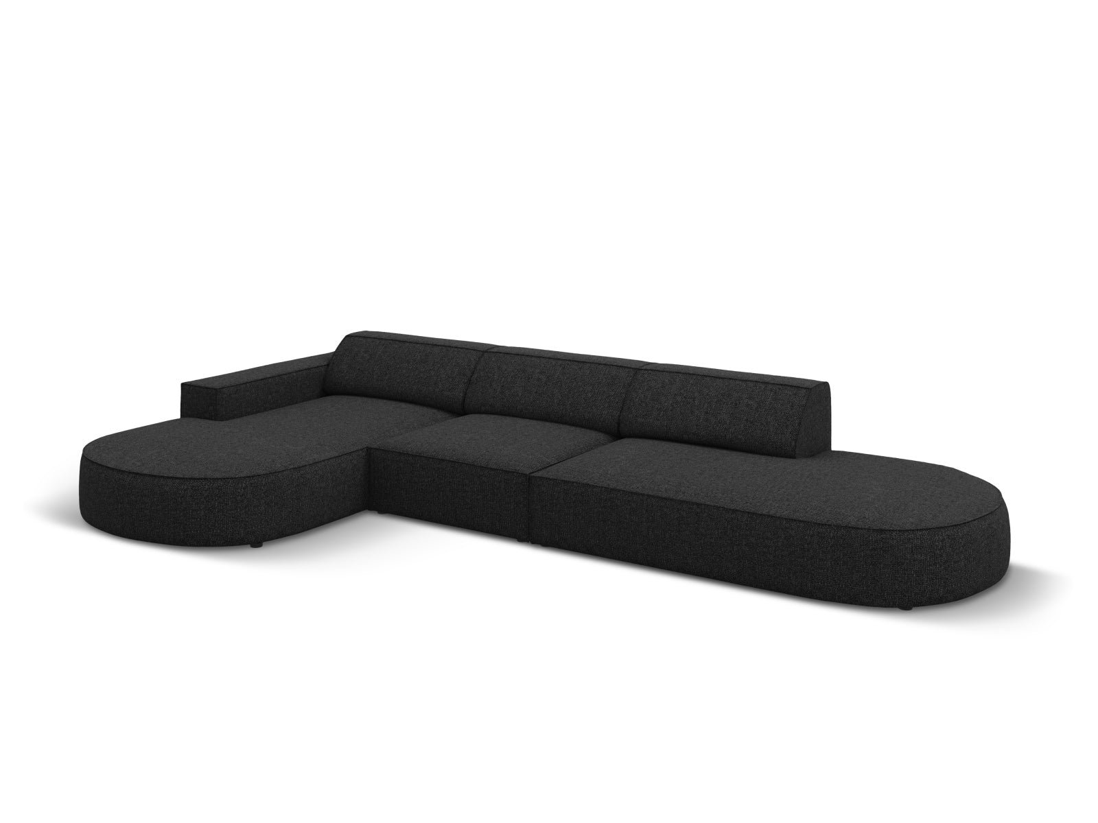 Entdecken Sie das Jodie Ecksofa links 4 Sitzer von Micadoni – ein stilvolles, anpassbares Möbelstück, das höchsten Komfort und Eleganz vereint.