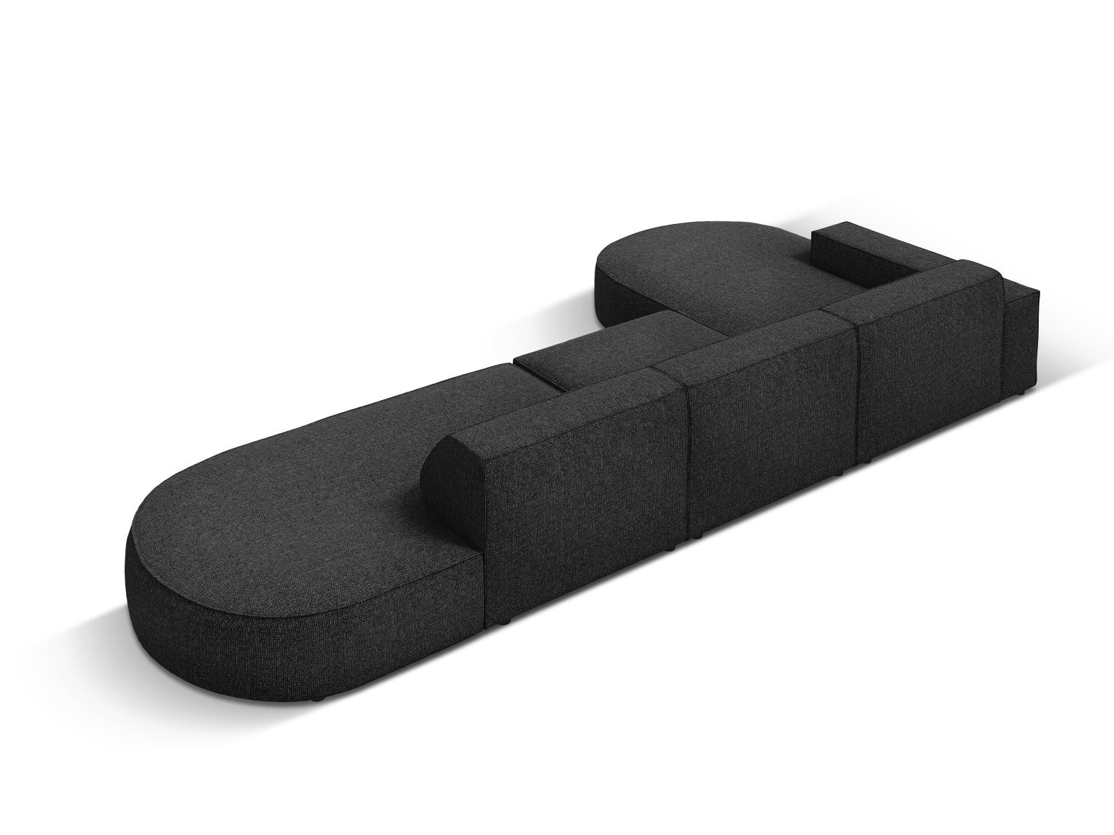 Erleben Sie das Jodie Ecksofa links 4 Sitzer von Micadoni – ein elegantes, modulares Sofa, das Komfort und Stil für Ihr Wohnzimmer bietet.