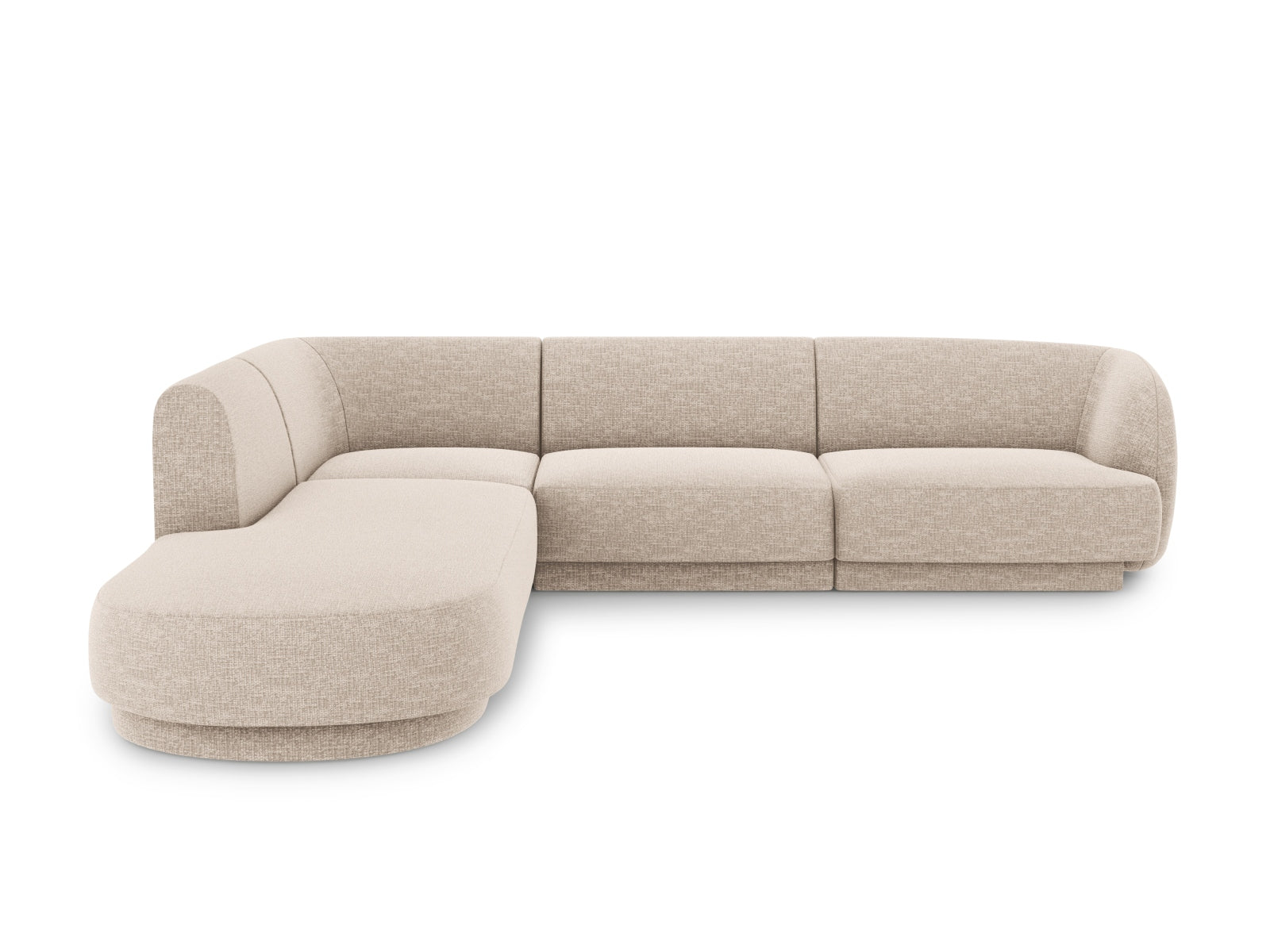 Miley Ecksofa links 6 Sitzer in Beige präsentiert im Onlineshop von KAQTU Design AG. Ecksofa links ist von Micadoni