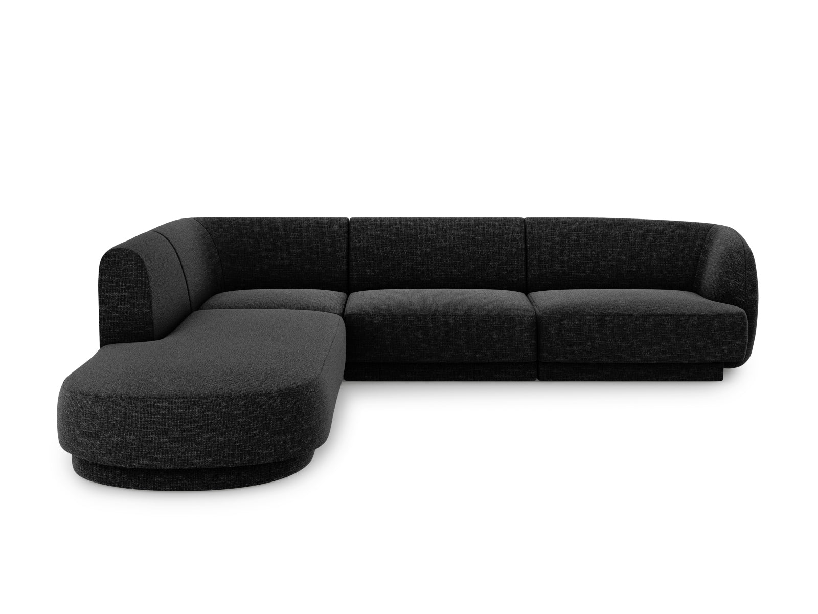 Miley Ecksofa links 6 Sitzer in Black präsentiert im Onlineshop von KAQTU Design AG. Ecksofa links ist von Micadoni