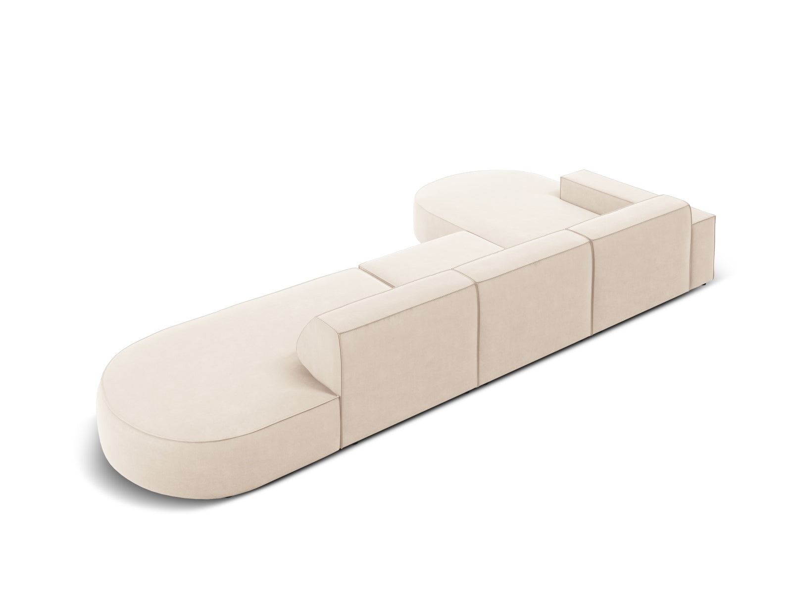 Erleben Sie das Jodie Velour Ecksofa links von Micadoni – ein elegantes, modulares 4-Sitzer Sofa, das Komfort und Stil in Ihr Wohnzimmer bringt.