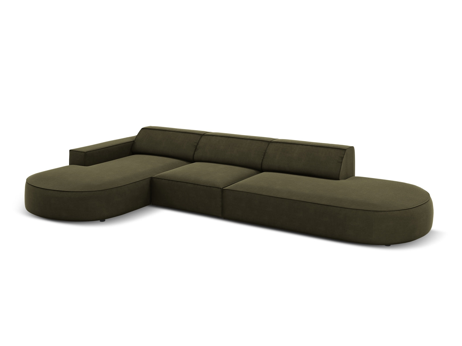 Entdecken Sie das Jodie Velour Ecksofa links von Micadoni – ein stilvolles, modulares 4-Sitzer Sofa, das Eleganz und Flexibilität in Ihr Zuhause bringt.