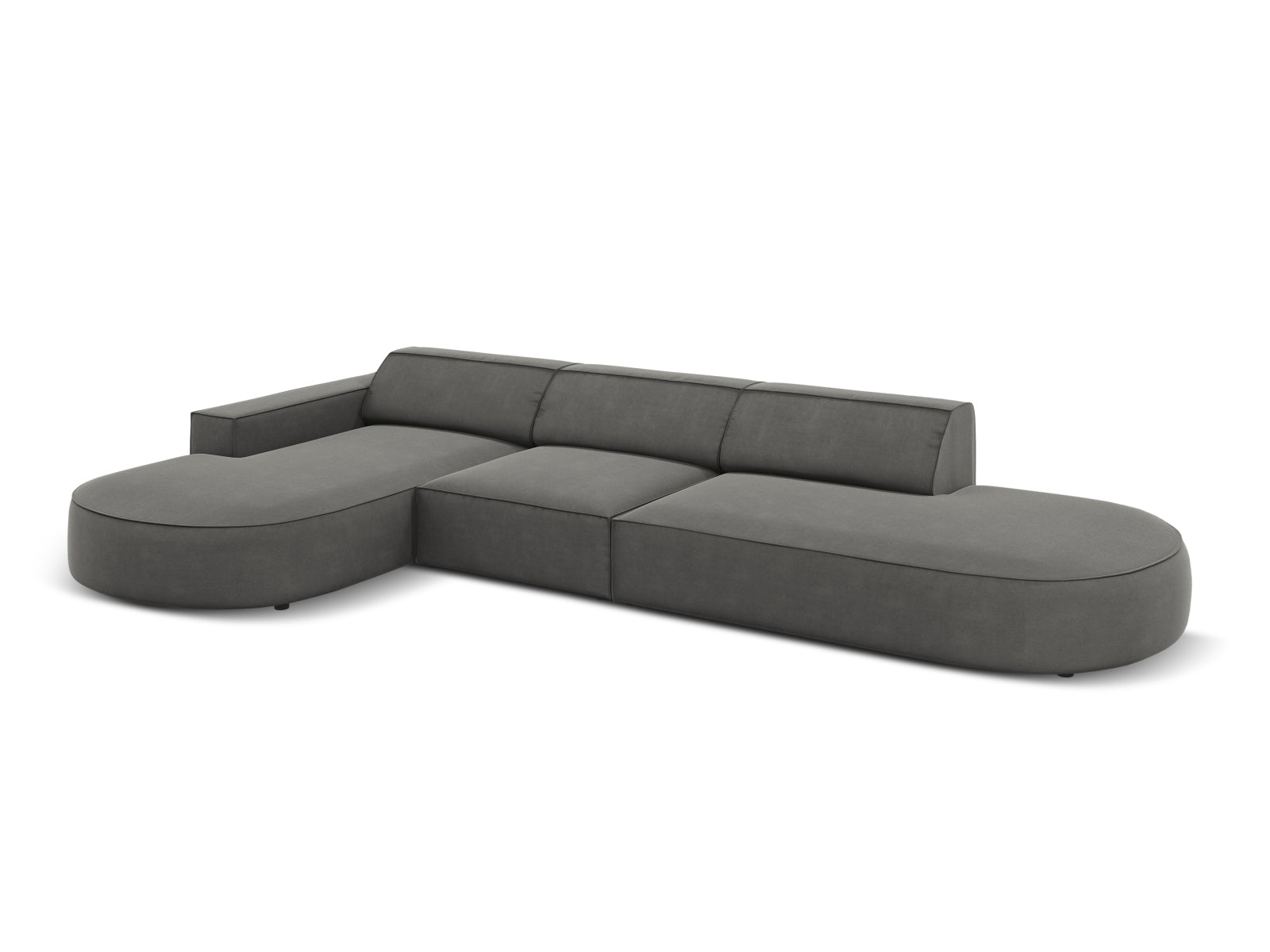 Entdecken Sie das Jodie Velour Ecksofa links von Micadoni – ein stilvolles, modulares 4-Sitzer Sofa, das Eleganz und Flexibilität in Ihr Zuhause bringt.