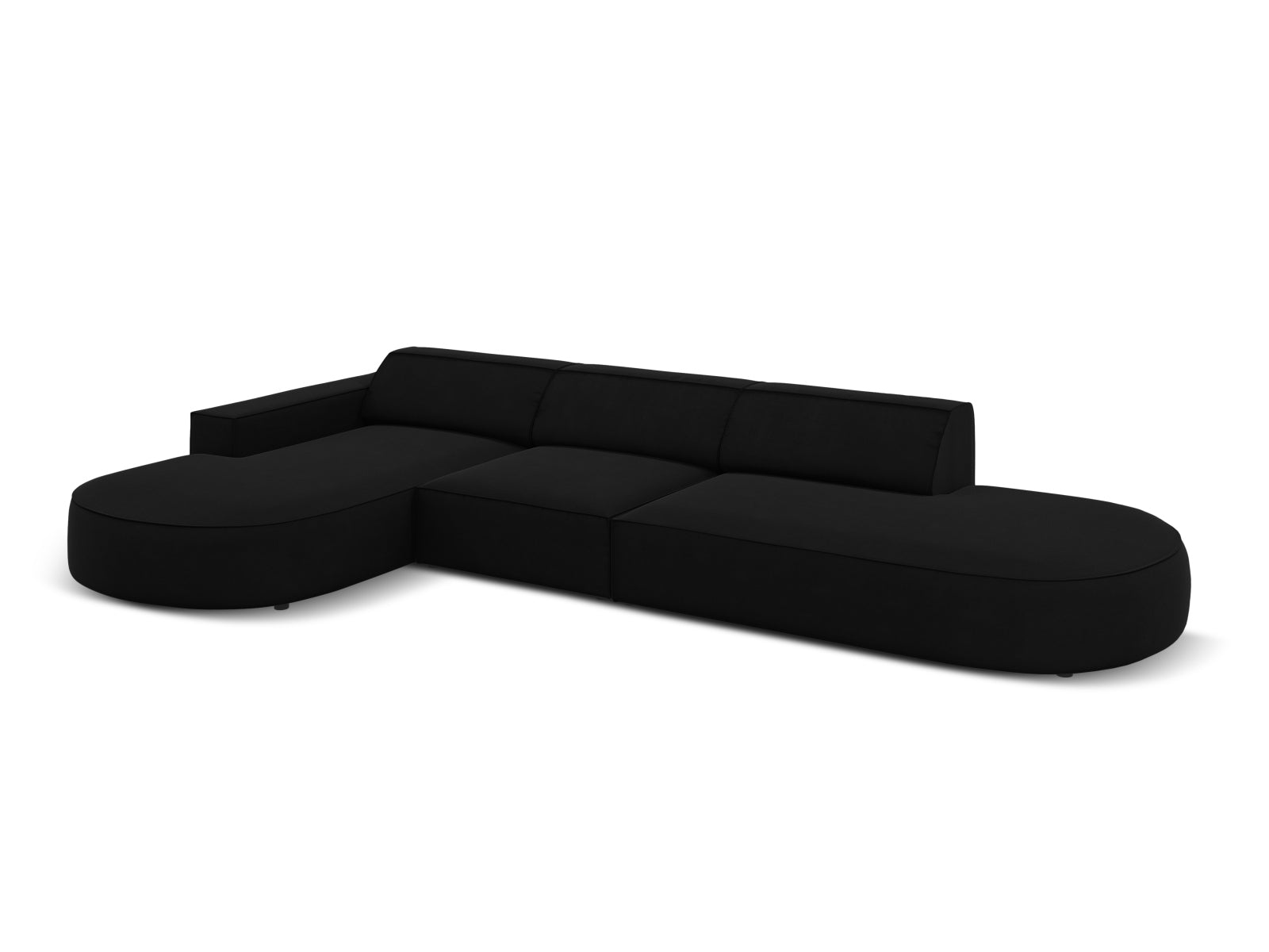 Entdecken Sie das Jodie Velour Ecksofa links von Micadoni – ein stilvolles, modulares 4-Sitzer Sofa, das Eleganz und Flexibilität vereint.