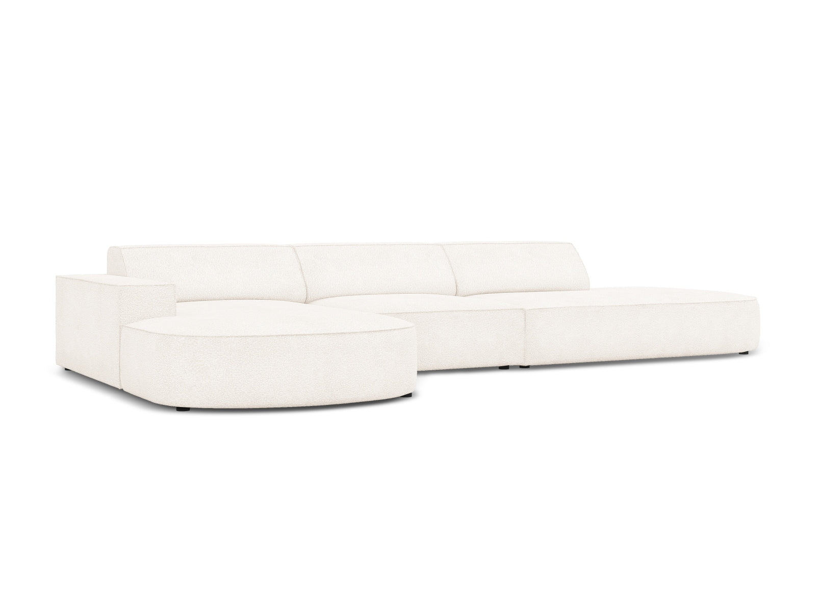 Entdecken Sie das Jodie Boucle Ecksofa links von Micadoni – ein elegantes 4-Sitzer Sofa, das Komfort und Stil in Ihr Wohnzimmer bringt.