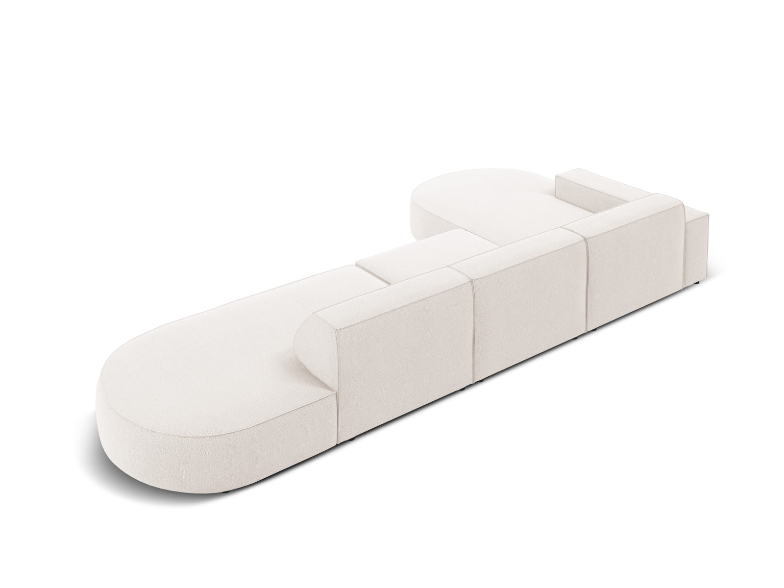 Erleben Sie das Jodie Ecksofa links 4 Sitzer von Micadoni – ein elegantes, modulares Sofa, das Komfort und Stil für Ihr Wohnzimmer bietet.