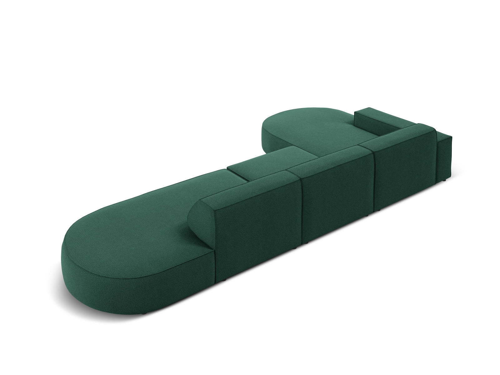 Erleben Sie das Jodie Ecksofa links 4 Sitzer von Micadoni – ein elegantes, modulares Sofa, das Komfort und Stil für Ihr Wohnzimmer bietet.