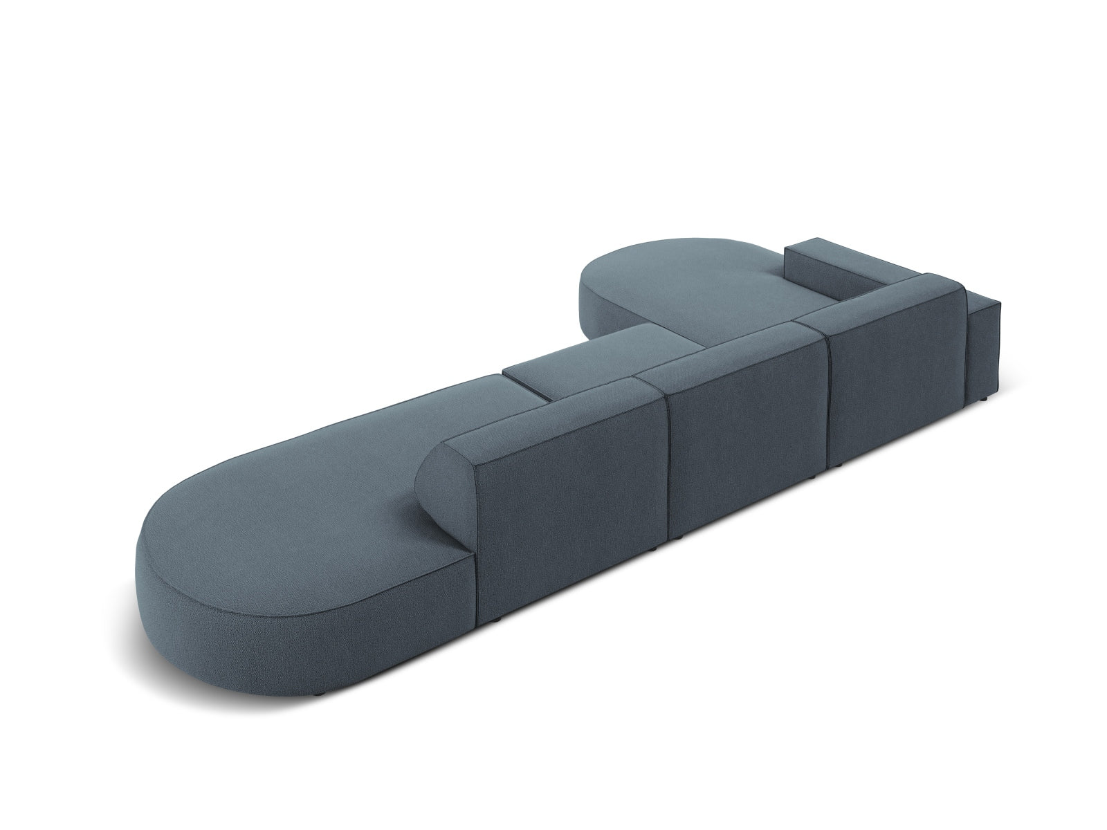 Erleben Sie das Jodie Ecksofa links 4 Sitzer von Micadoni – ein elegantes, modulares Sofa, das Komfort und Stil für Ihr Wohnzimmer bietet.