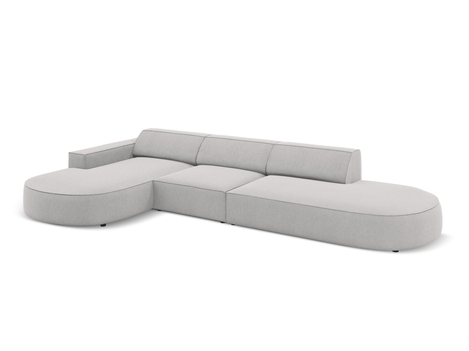 Entdecken Sie das Jodie Ecksofa links 4 Sitzer von Micadoni – ein stilvolles, anpassbares Möbelstück, das höchsten Komfort und Eleganz vereint.