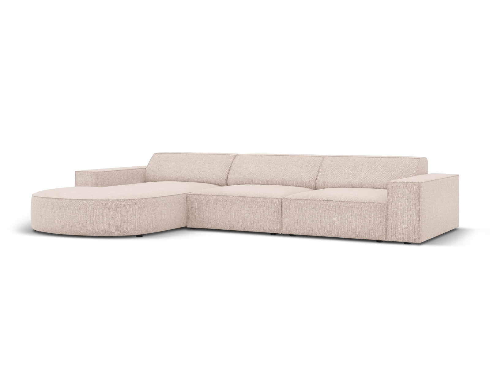 Entdecken Sie das Jodie Ecksofa links 4 Sitzer von Micadoni – ein stilvolles, anpassbares Möbelstück, das höchsten Komfort und Eleganz vereint.