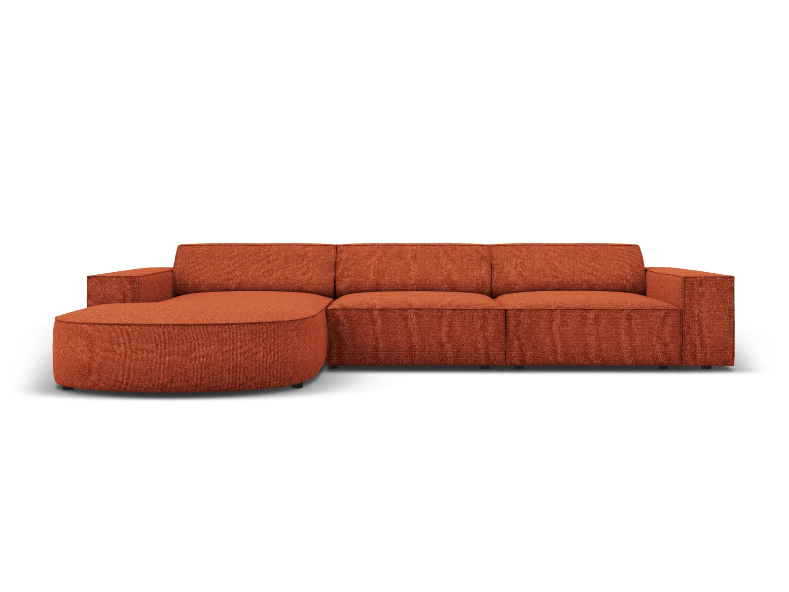 Erleben Sie das Jodie Ecksofa links 4 Sitzer von Micadoni – ein elegantes, modulares Sofa, das Komfort und Stil für Ihr Wohnzimmer bietet.