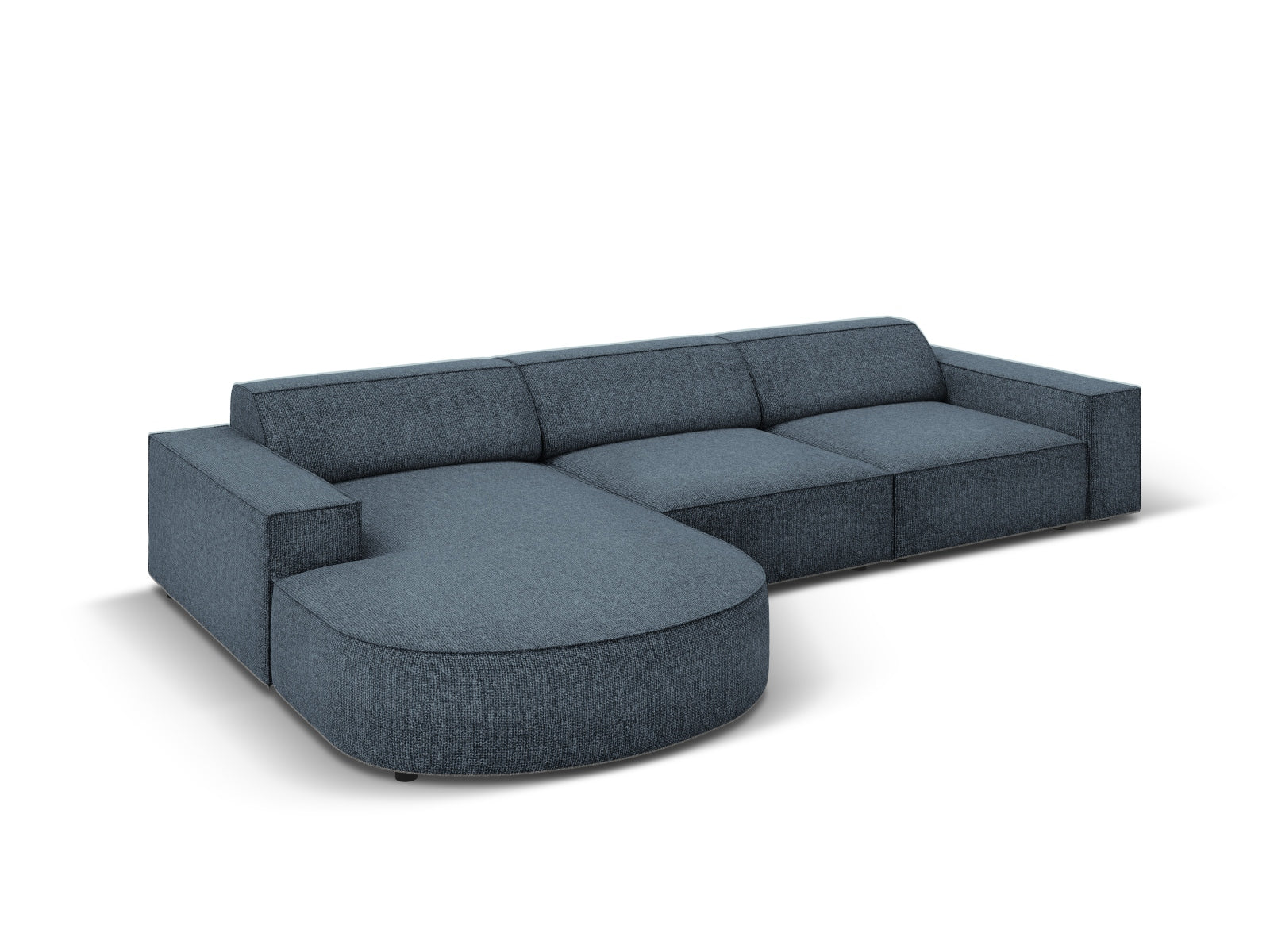 Erleben Sie das Jodie Ecksofa links 4 Sitzer von Micadoni – ein elegantes, modulares Sofa, das Komfort und Stil für Ihr Wohnzimmer bietet.