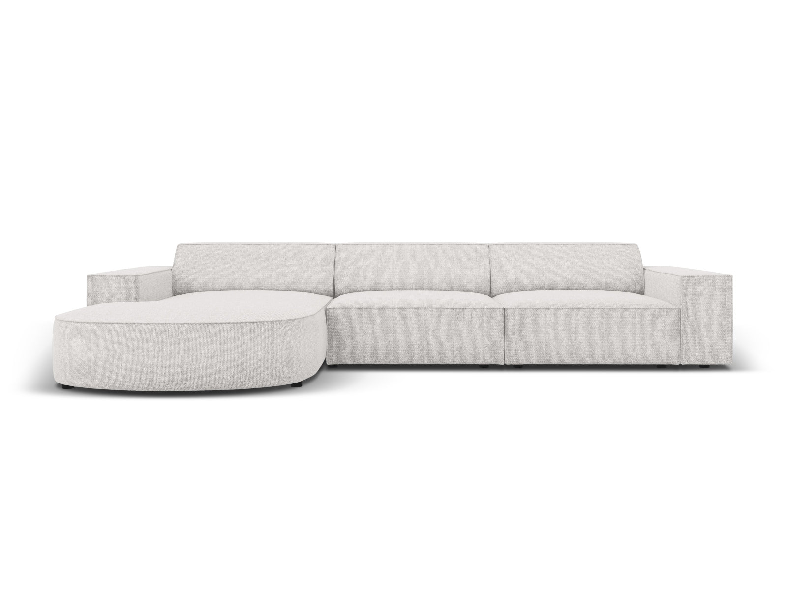 Erleben Sie das Jodie Ecksofa links 4 Sitzer von Micadoni – ein elegantes, modulares Sofa, das Komfort und Stil für Ihr Wohnzimmer bietet.