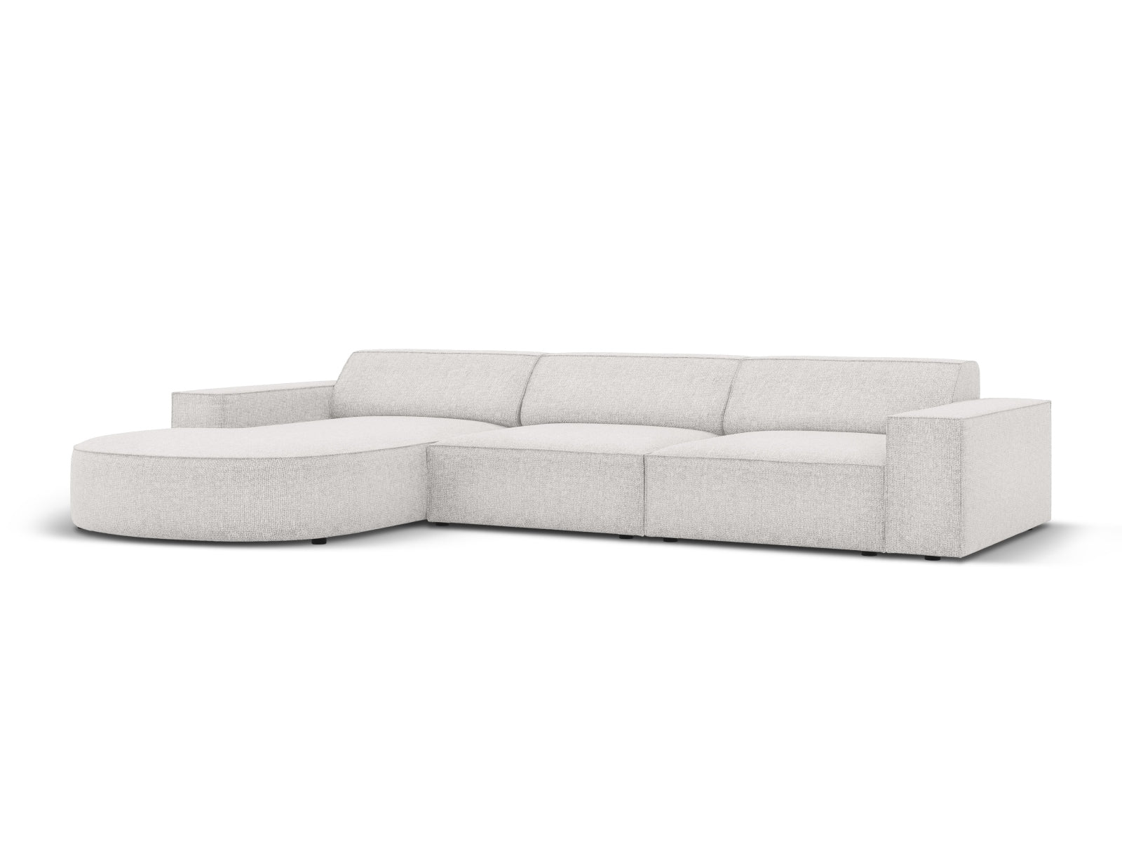 Entdecken Sie das Jodie Ecksofa links 4 Sitzer von Micadoni – ein stilvolles, anpassbares Möbelstück, das höchsten Komfort und Eleganz vereint.