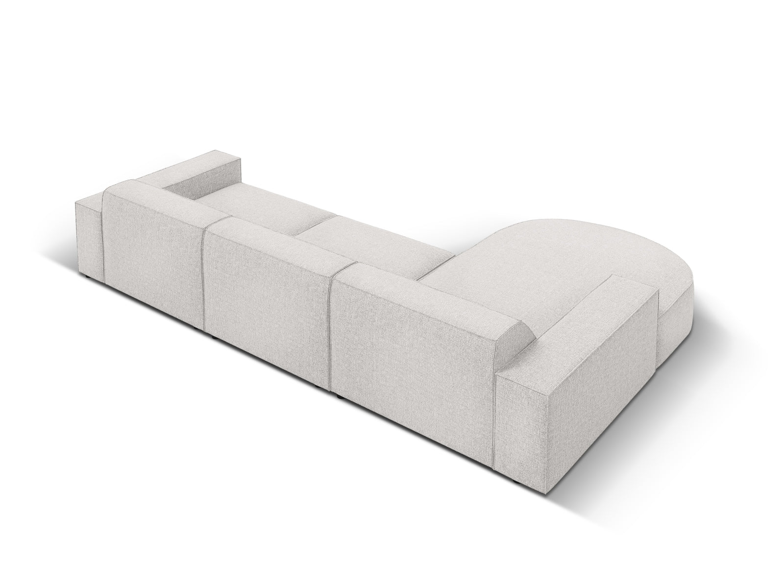 Entdecken Sie das Jodie Ecksofa links 4 Sitzer von Micadoni – ein stilvolles, anpassbares Möbelstück, das höchsten Komfort und Eleganz vereint.