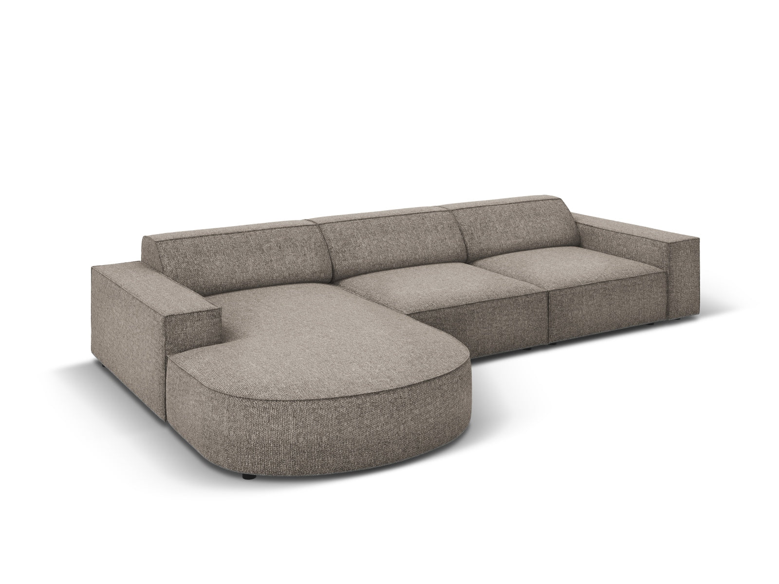 Erleben Sie das Jodie Ecksofa links 4 Sitzer von Micadoni – ein elegantes, modulares Sofa, das Komfort und Stil für Ihr Wohnzimmer bietet.
