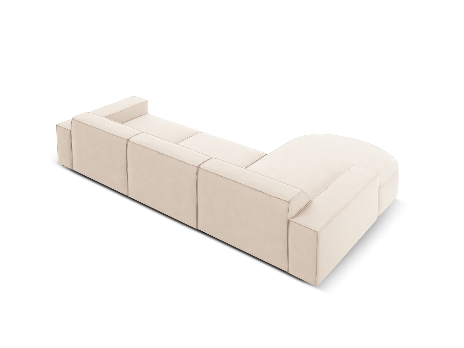 Erleben Sie das Jodie Velour Ecksofa links von Micadoni – ein elegantes, modulares 4-Sitzer Sofa, das Komfort und Stil in Ihr Wohnzimmer bringt.