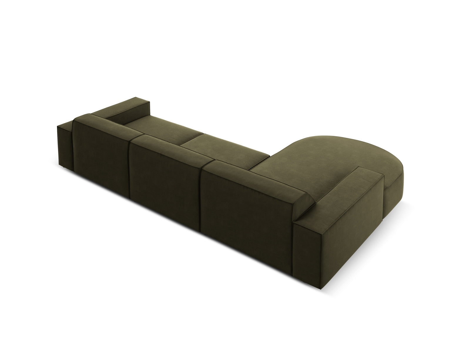 Erleben Sie das Jodie Velour Ecksofa links von Micadoni – ein elegantes, modulares 4-Sitzer Sofa, das Komfort und Stil in Ihr Wohnzimmer bringt.