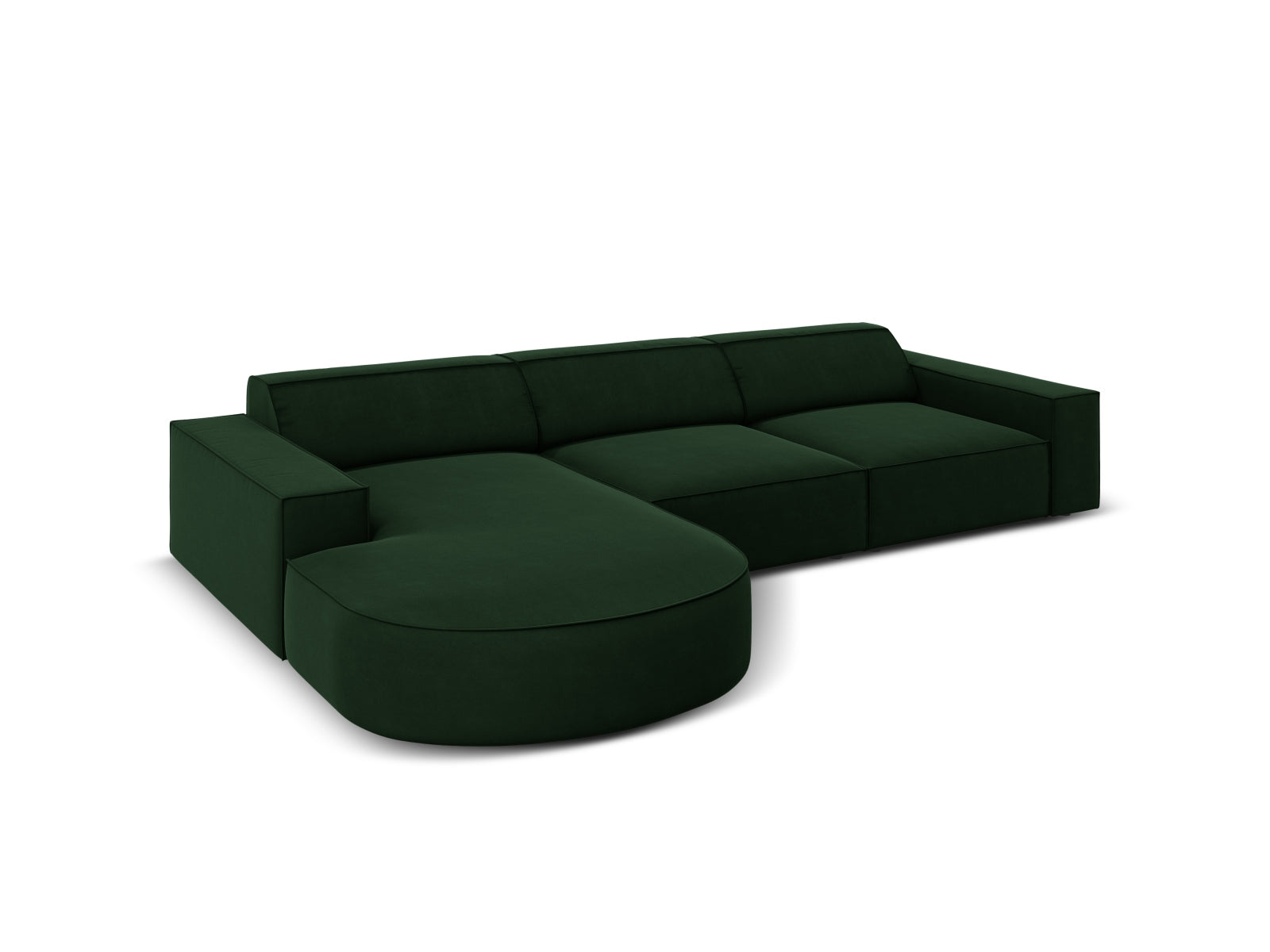 Entdecken Sie das Jodie Velour Ecksofa links von Micadoni – ein stilvolles, modulares 4-Sitzer Sofa, das Eleganz und Flexibilität in Ihr Zuhause bringt.