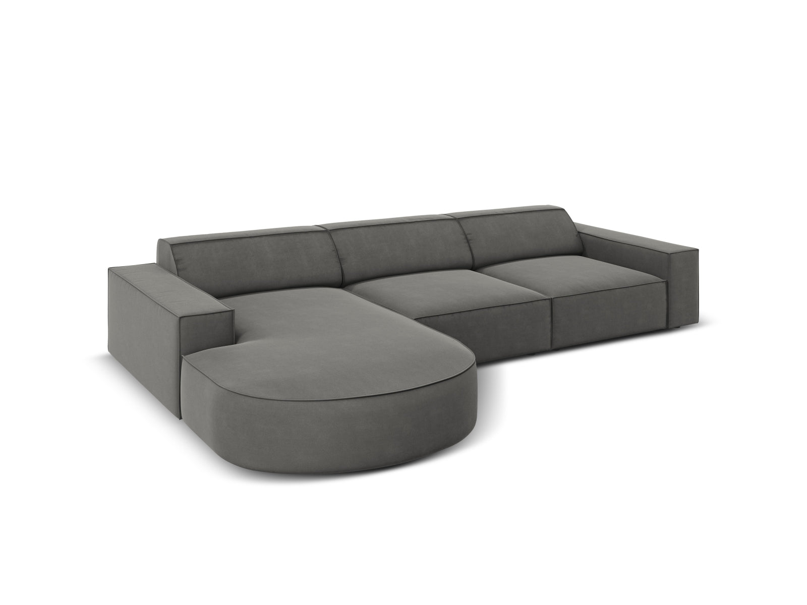 Entdecken Sie das Jodie Velour Ecksofa links von Micadoni – ein stilvolles, modulares 4-Sitzer Sofa, das Eleganz und Flexibilität in Ihr Zuhause bringt.