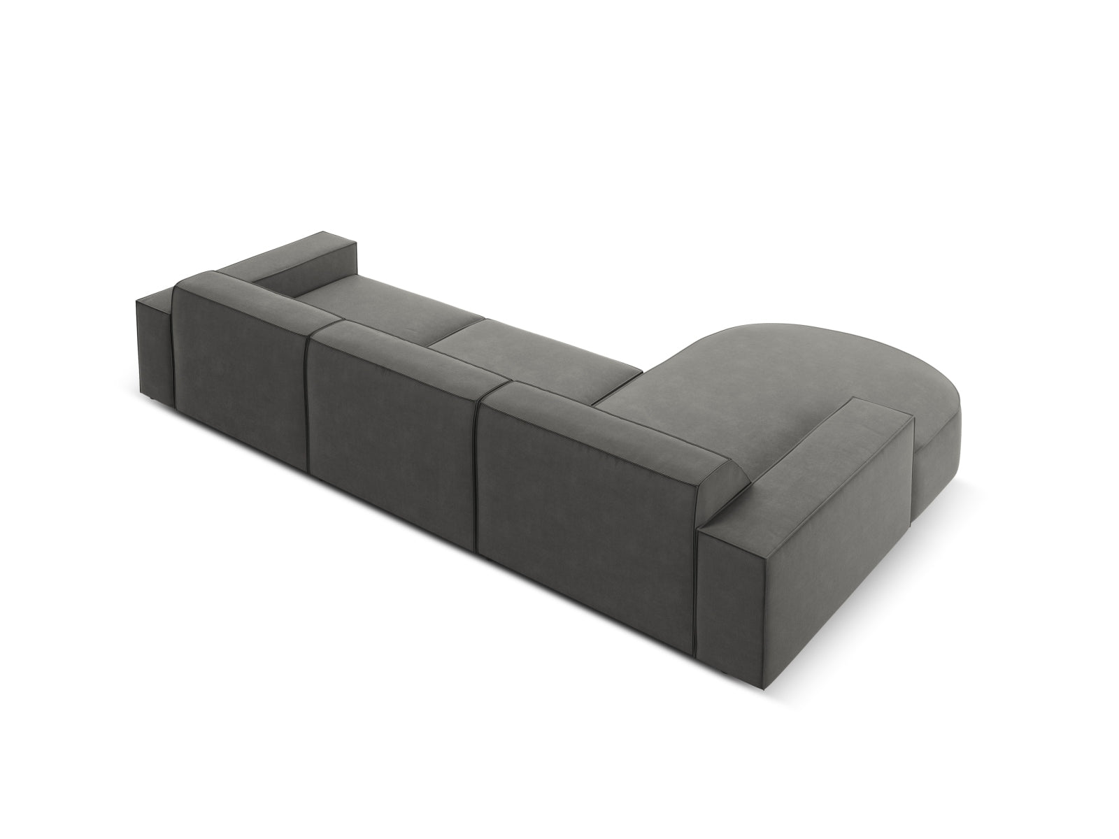 Erleben Sie das Jodie Velour Ecksofa links von Micadoni – ein elegantes, modulares 4-Sitzer Sofa, das Komfort und Stil in Ihr Wohnzimmer bringt.